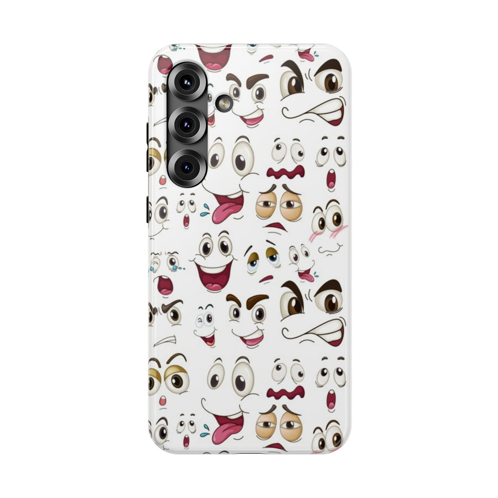 Ghost Emoji Cartoon Cute Phone Case for Galaxy or iPhone