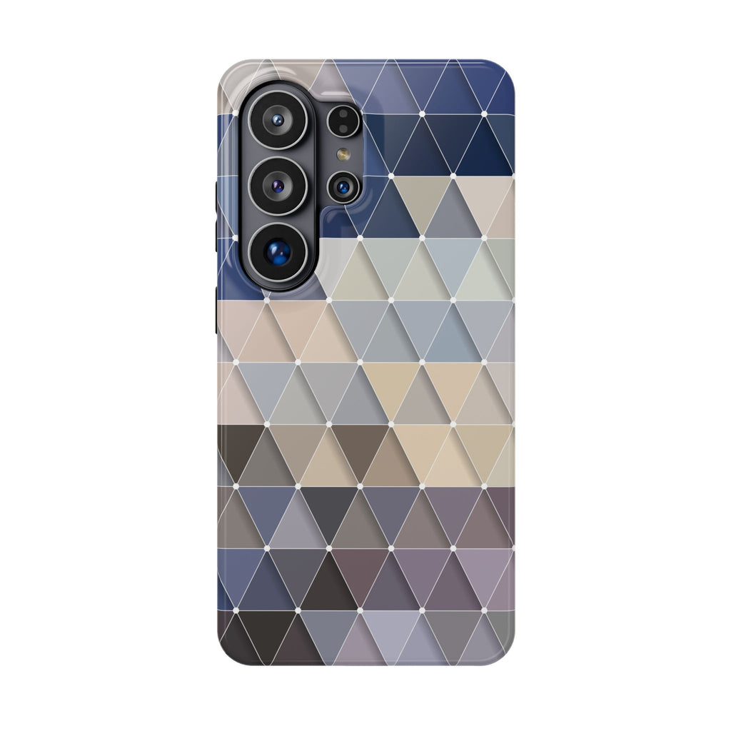 Fashionable Geometric Triangle Pattern Impact-Resistant Phone Case for Samsung Galaxy