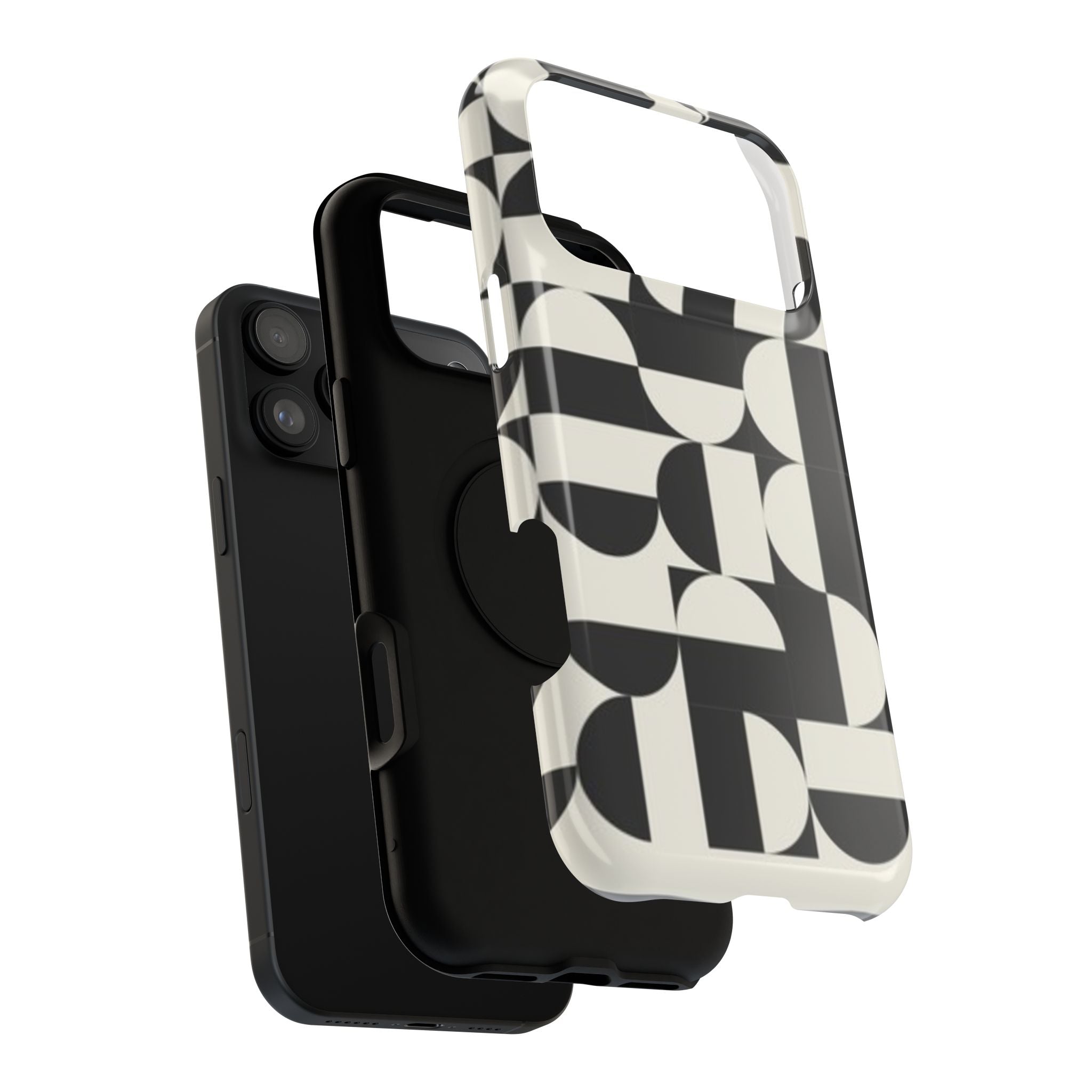 Black and White Design Impact-Resistant Case