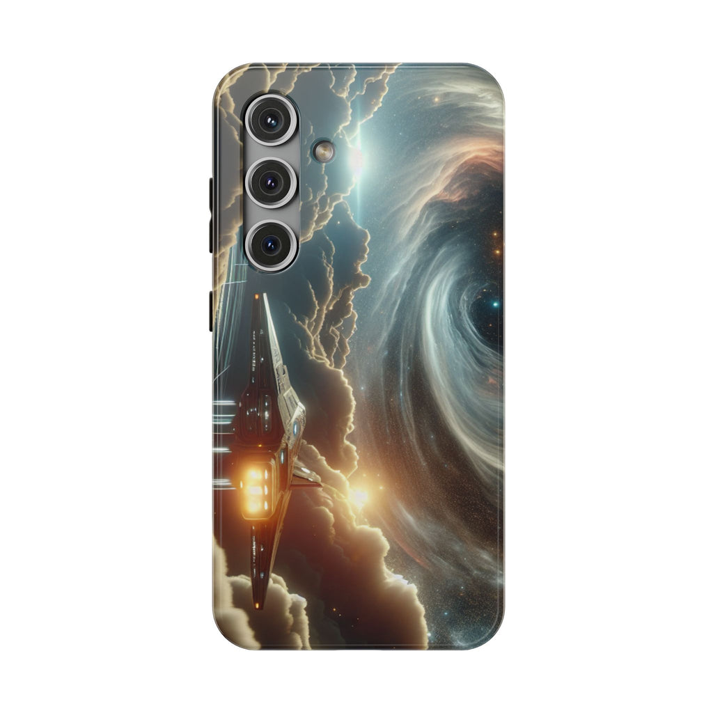 Spacecraft Vortex Phone Case — Impact-Resistant Sci‑Fi iPhone Cover