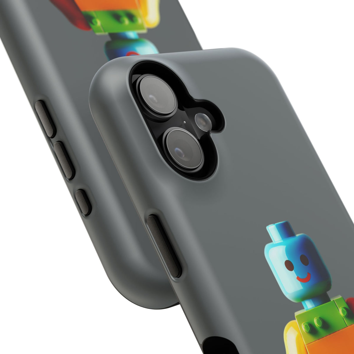 Rainbow Brick Minifigure Impact-Resistant Phone Case