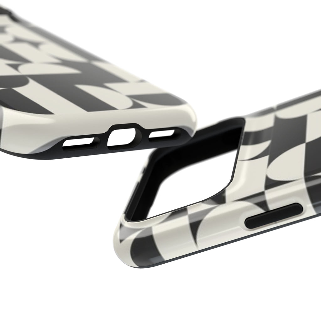 Black and White Design Impact-Resistant Case