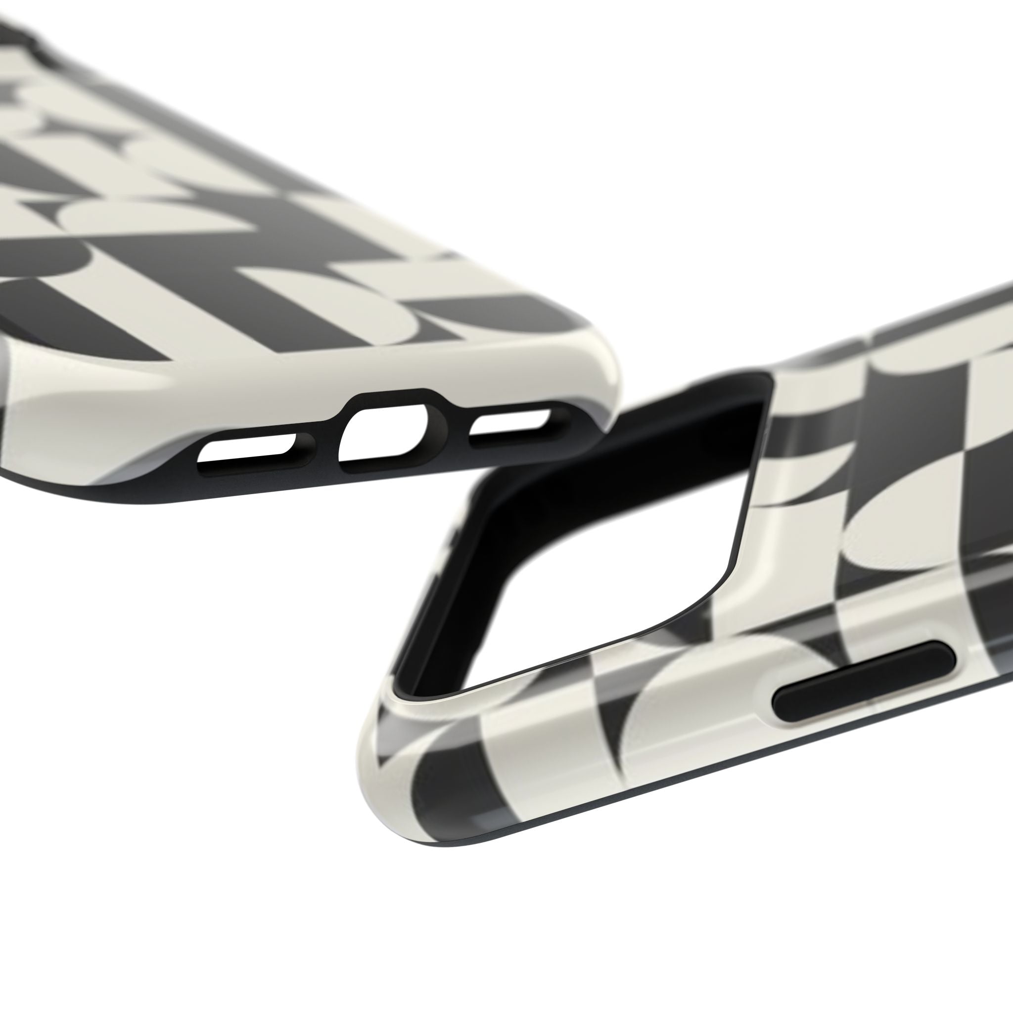 Black and White Design Impact-Resistant Case