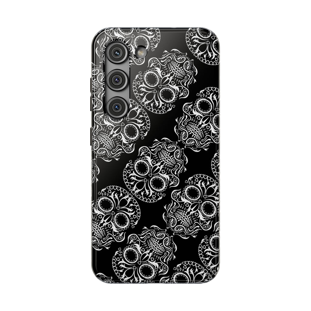 Skull Pattern Black & White Gothic Tough Cases for iPhone