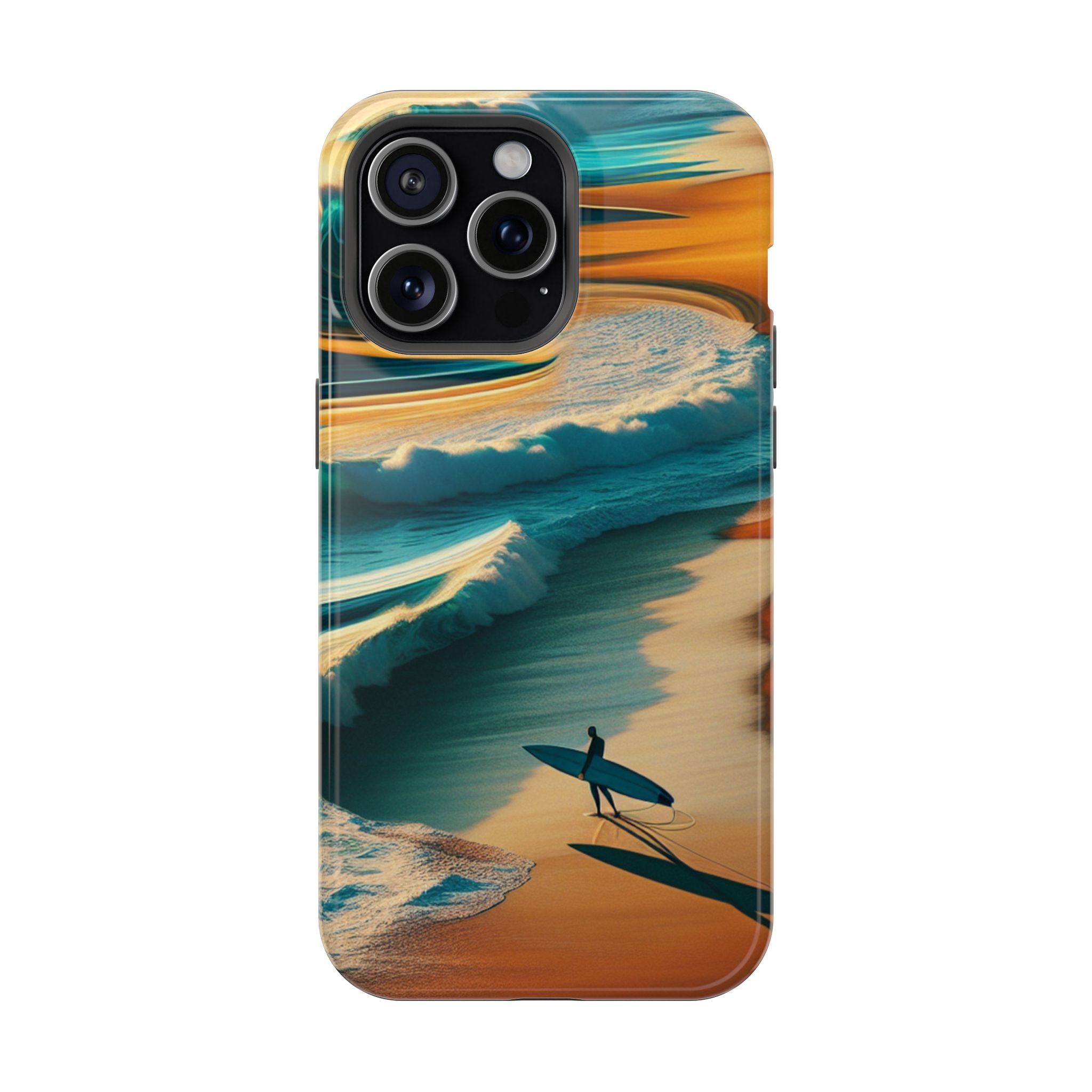 Impact Resistant Phone Case, Surf Wave Beach Lovers, Ocean Waves Design