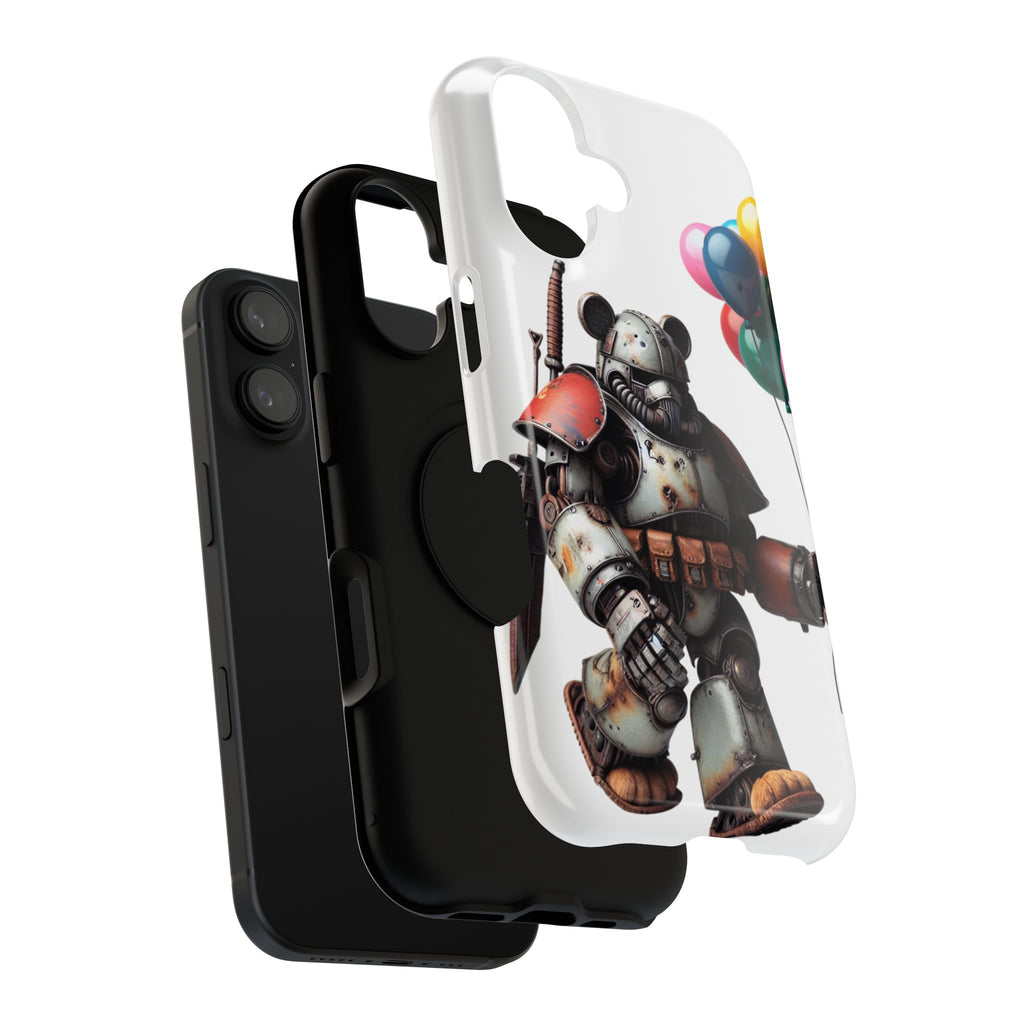 Armored Bear with Balloons Impact-Resistant Galaxy Cute Phone Cases