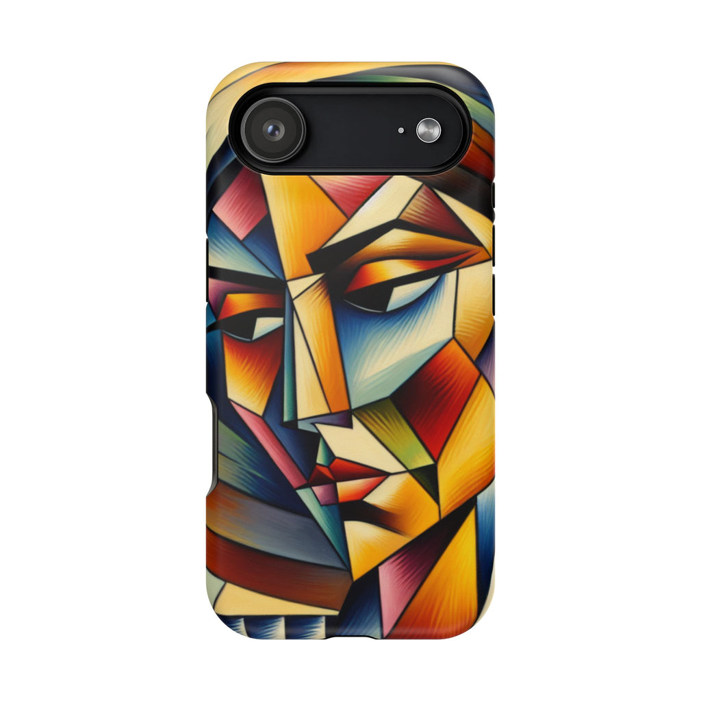 Abstract Cubist Face Phone Case — Impact‑Resistant Artistic iPhone Cover