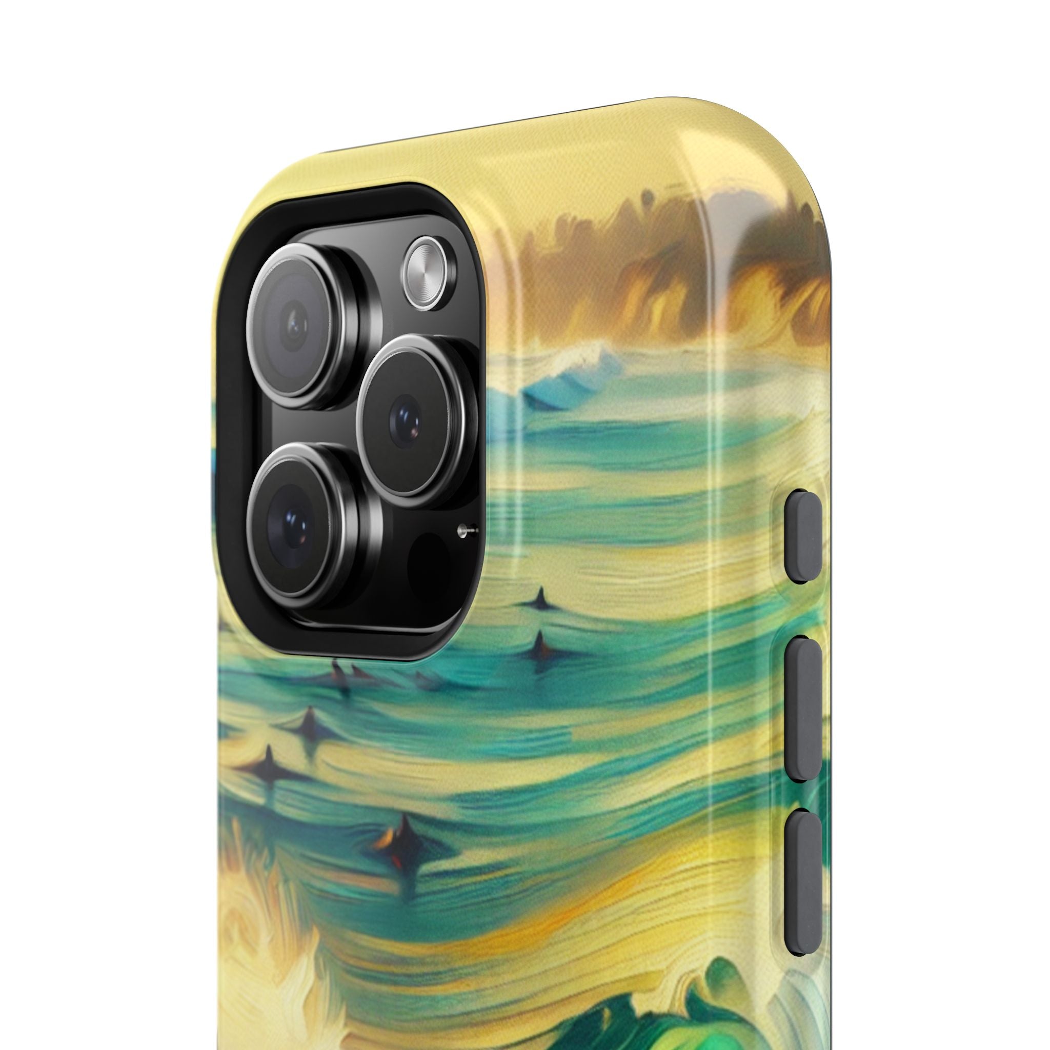Surfer Riding Waves Impact Resistant Phone Case