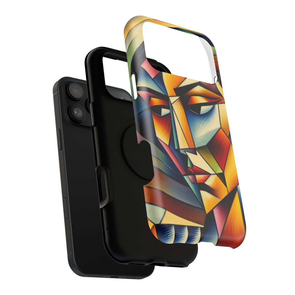 Abstract Cubist Face Phone Case — Impact‑Resistant Artistic iPhone Cover