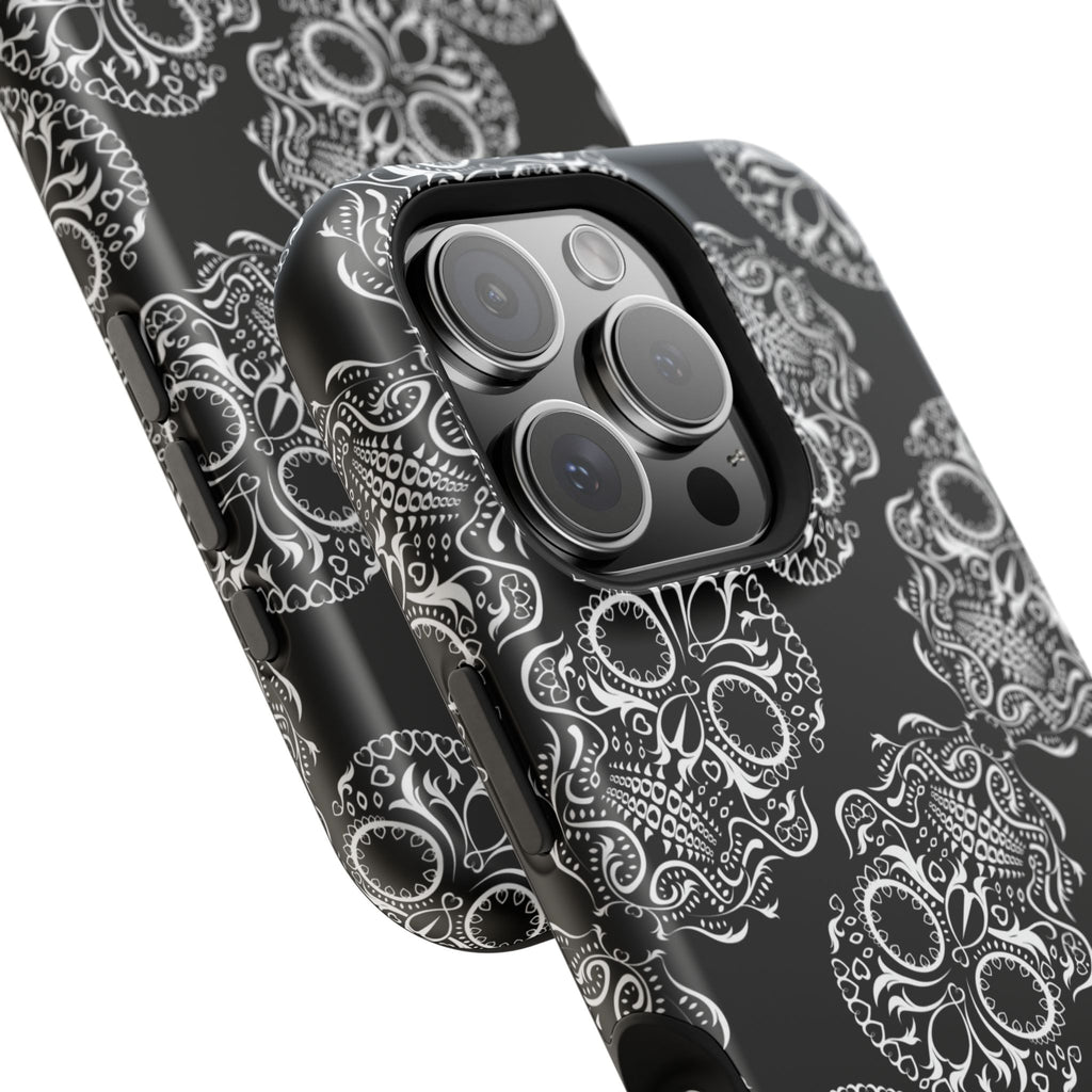 Skull Pattern Black & White Gothic Tough Cases for iPhone
