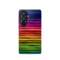 Impact-Resistant Phone Case — Rainbow Striped Fade