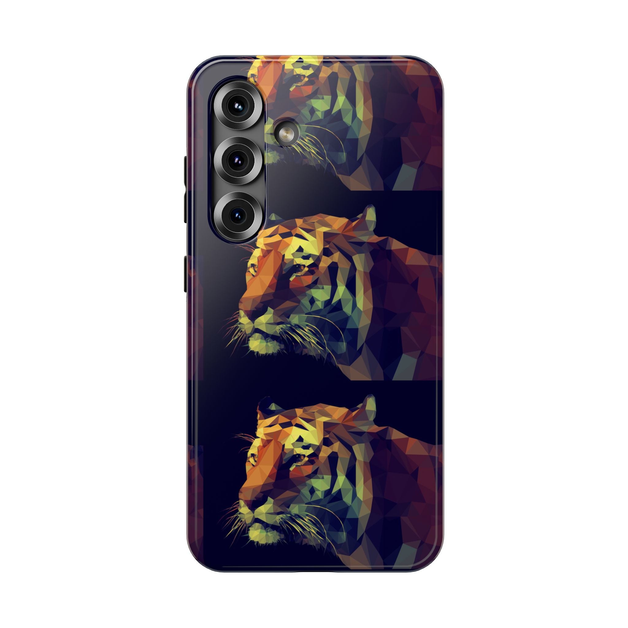 Colorful Tiger Phone Case, Impact-Resistant
