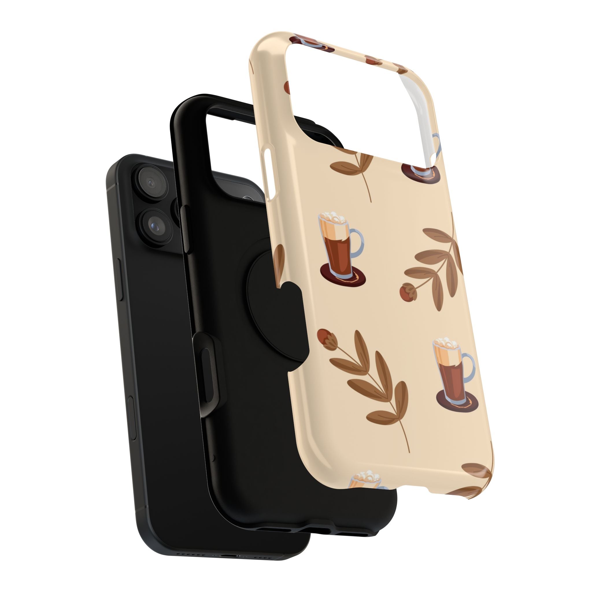 Stylish Coffee Phone Case, Impact-Resistant