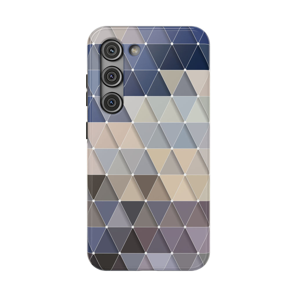 Fashionable Geometric Triangle Pattern Impact-Resistant Phone Case for Samsung Galaxy