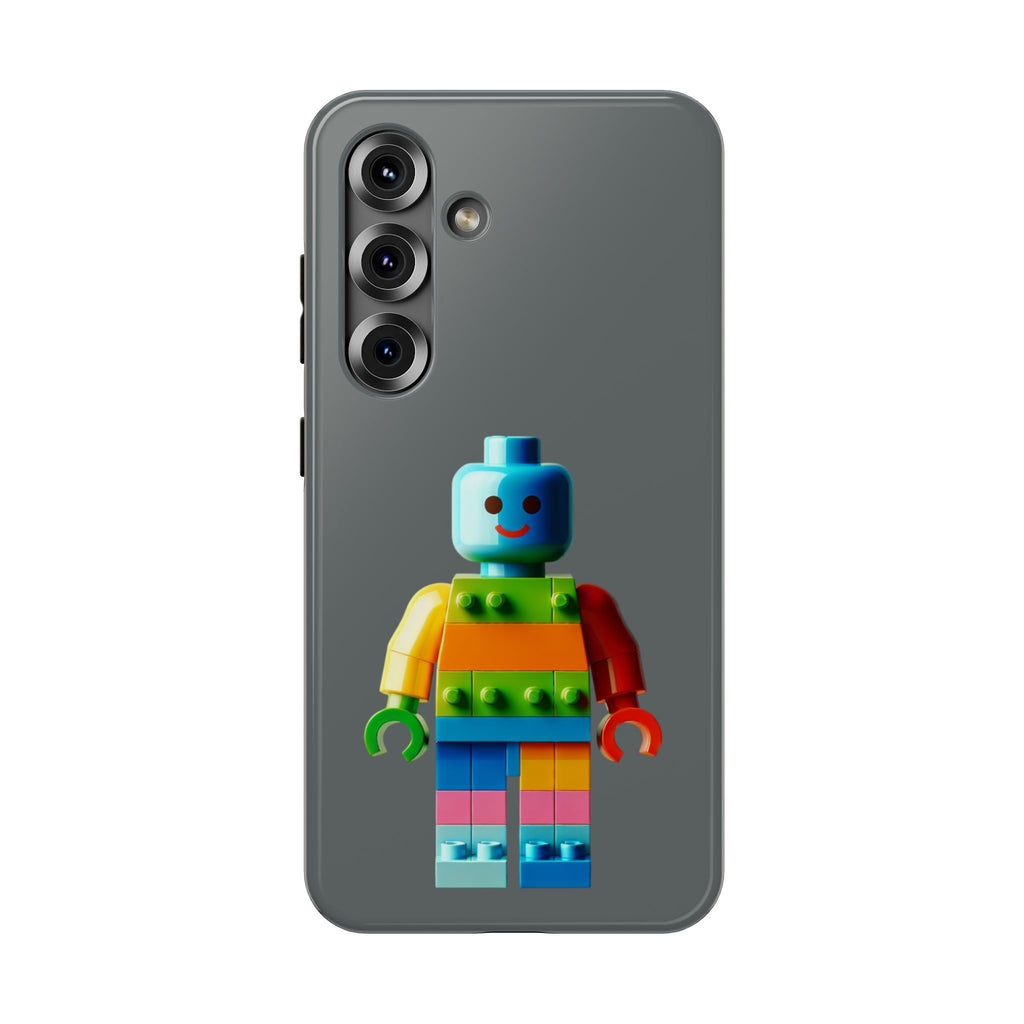 Rainbow Brick Minifigure Impact-Resistant Phone Case