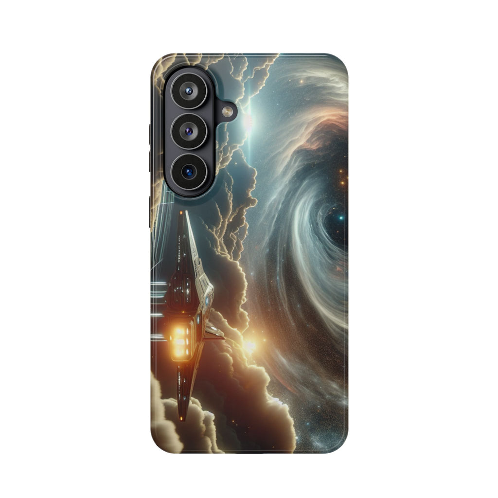 Spacecraft Vortex Phone Case — Impact-Resistant Sci‑Fi iPhone Cover
