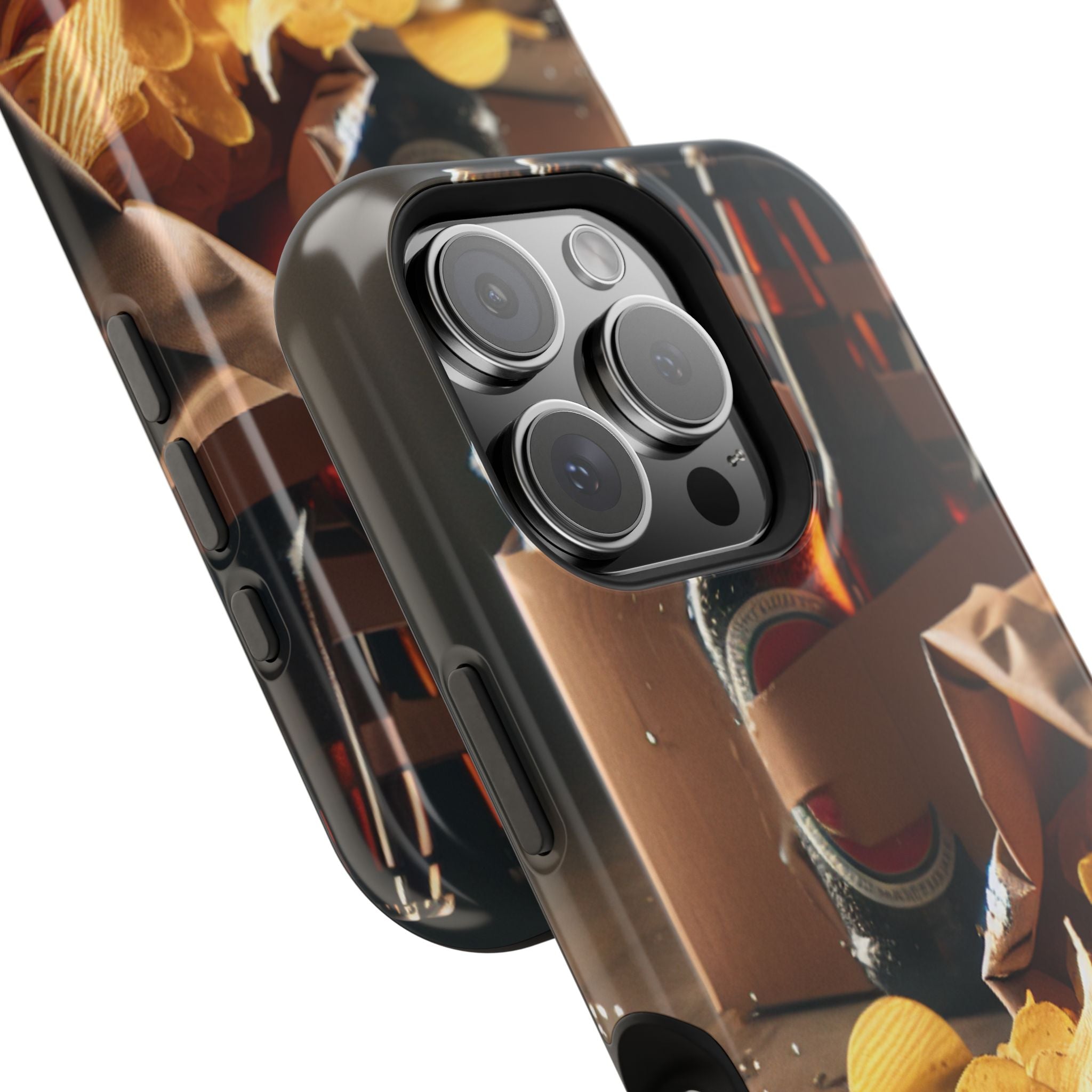 Impact Resistant Phone Case - Beer and Chips Design
