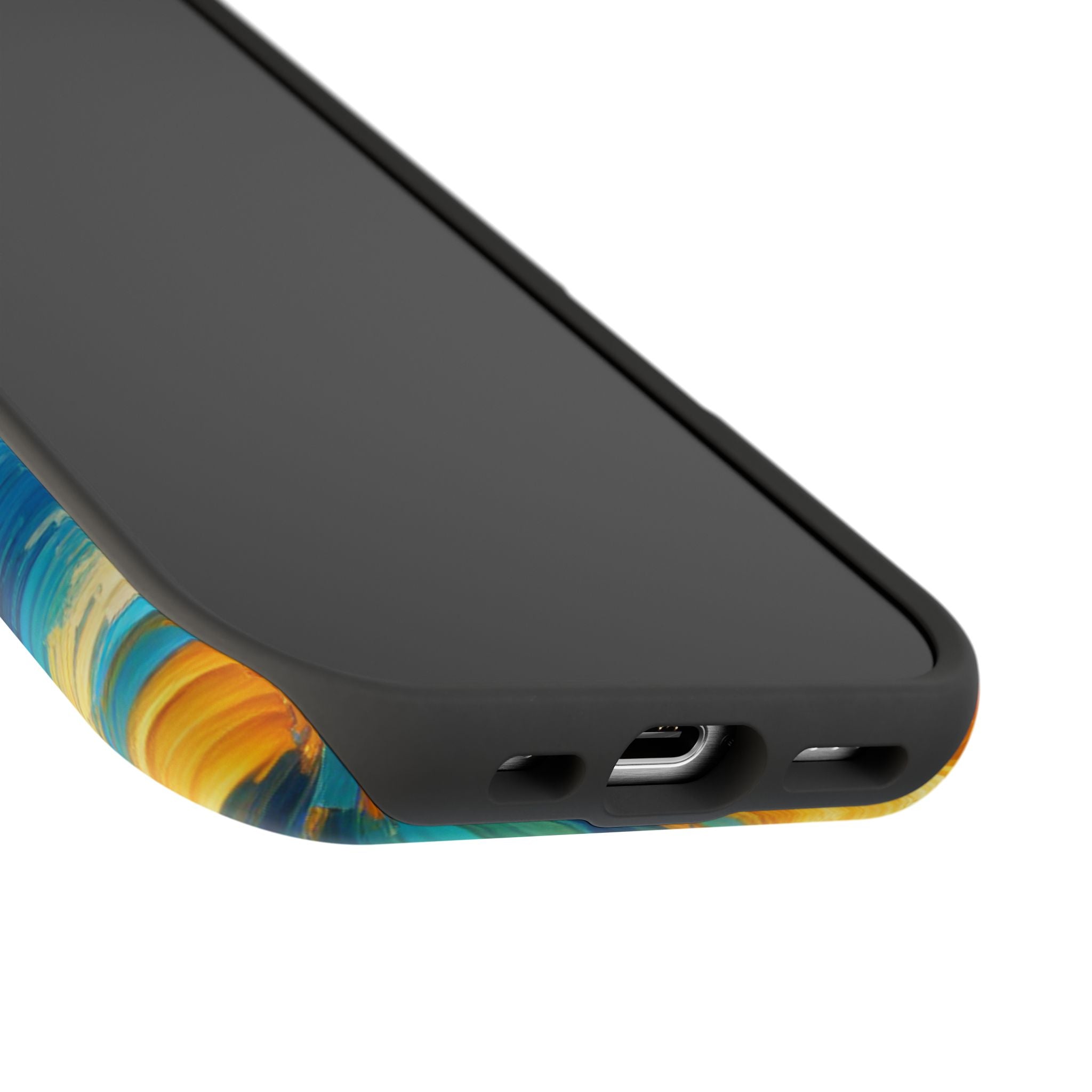 Surf-Inspired Impact Resistant Phone Case, Vibrant Ocean Wave Design