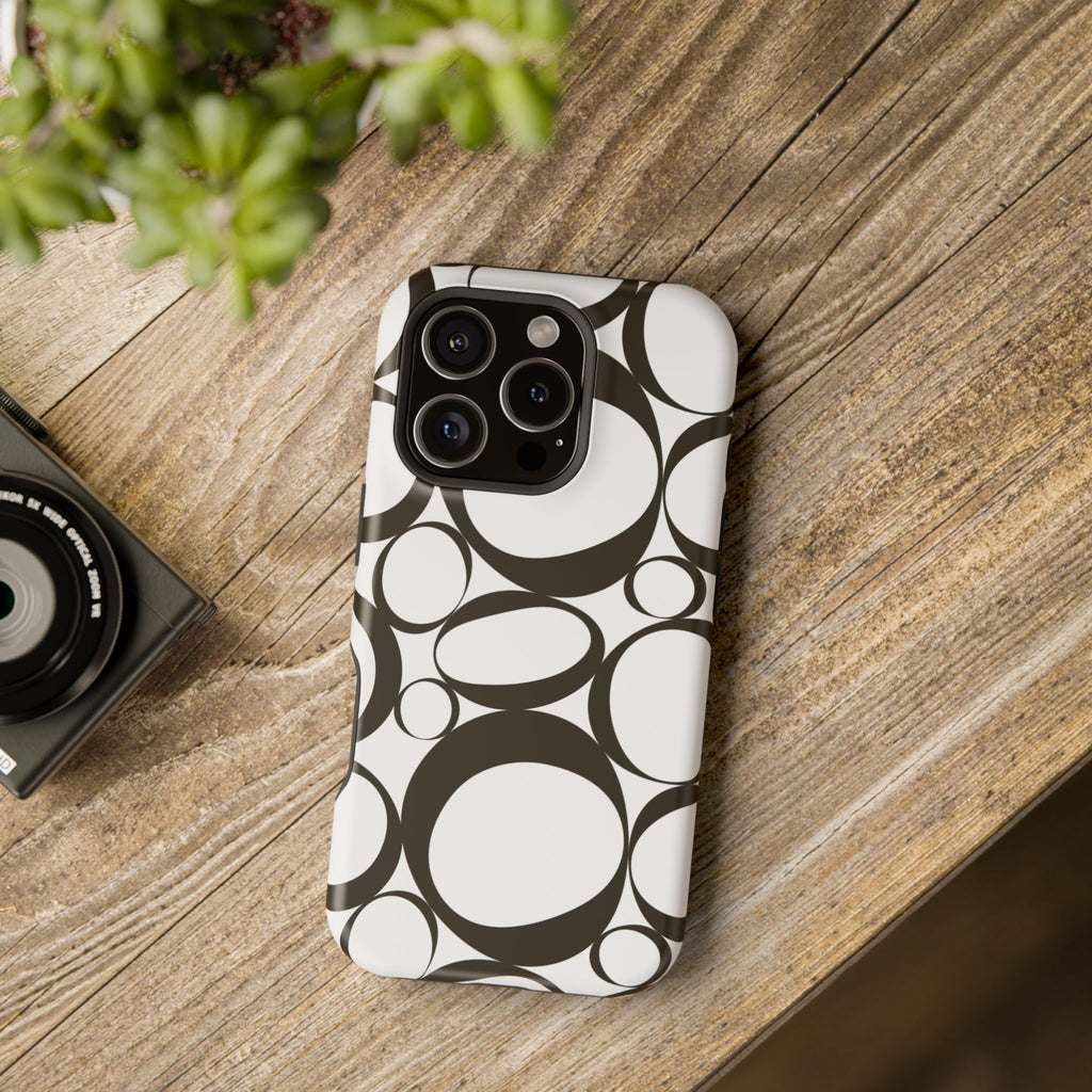 Black & White Impact-Resistant Phone Case - Durable