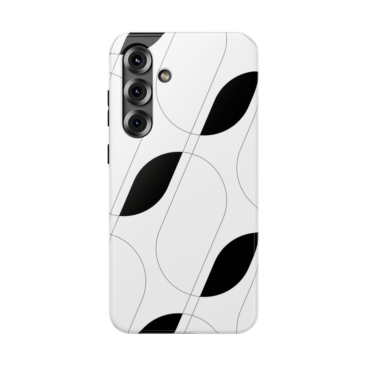 Minimalist Black Leaf Phone Case — Impact-Resistant Protective Case for iPhone