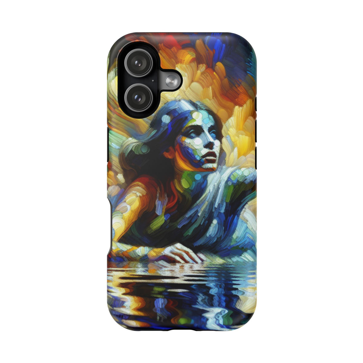 Impact-Resistant Phone Case — Colorful Surreal Mermaid Art