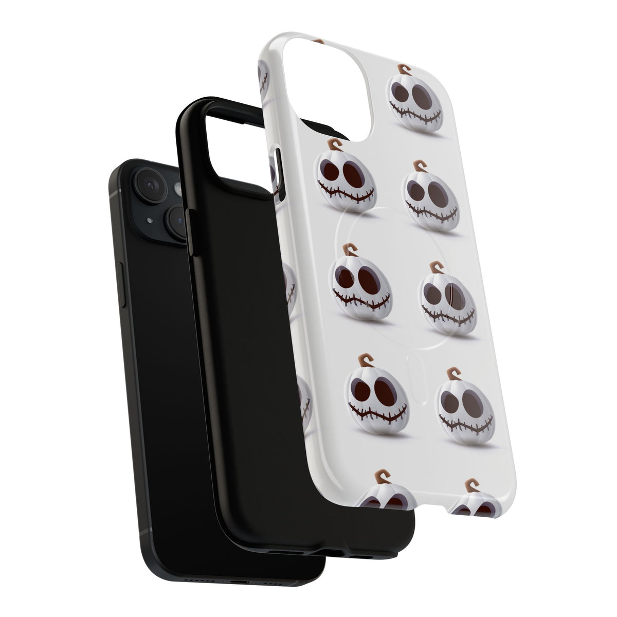 White Jack-O'-Lantern Spooky Magnetic Durable for iPhone/Samsung