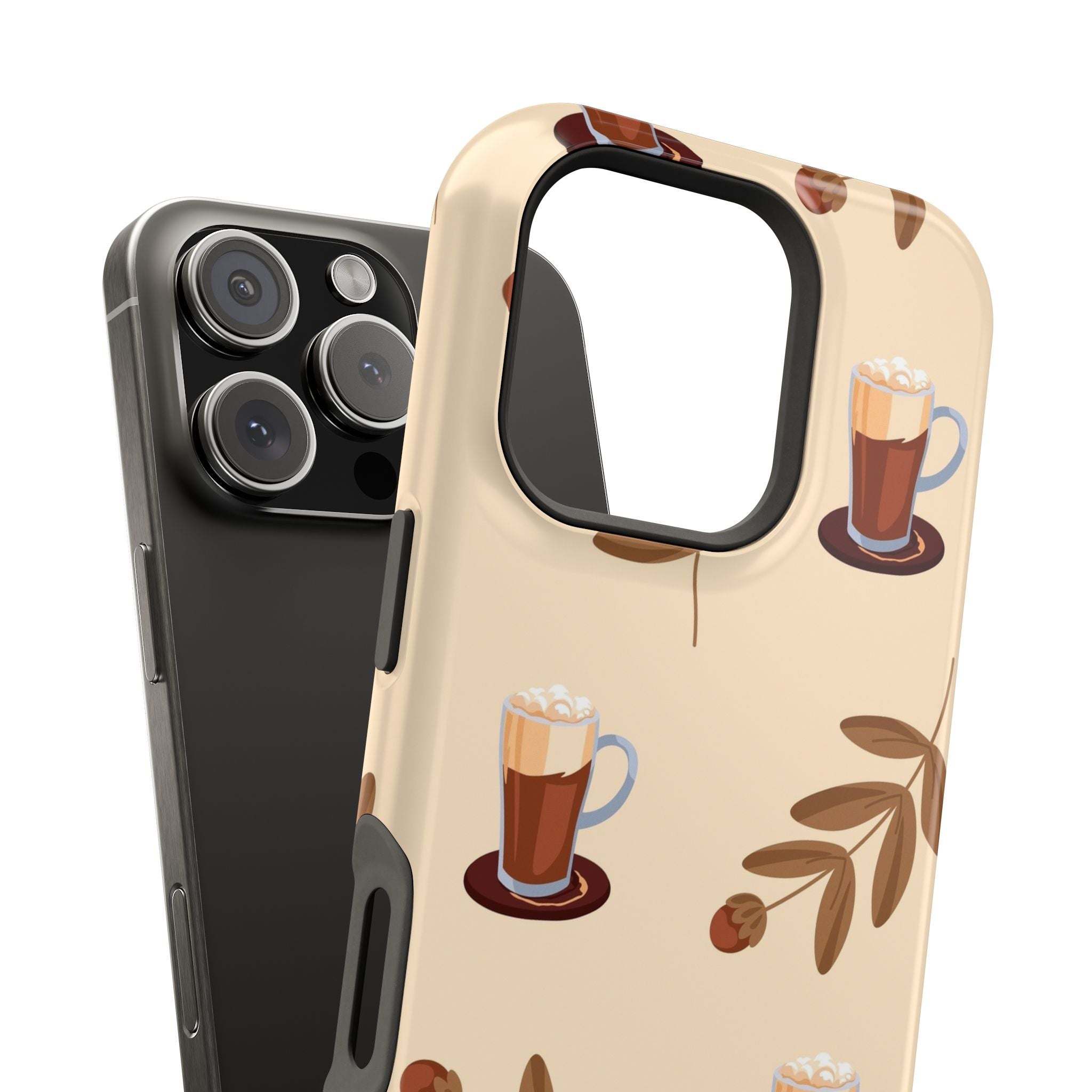 Stylish Coffee Phone Case, Impact-Resistant