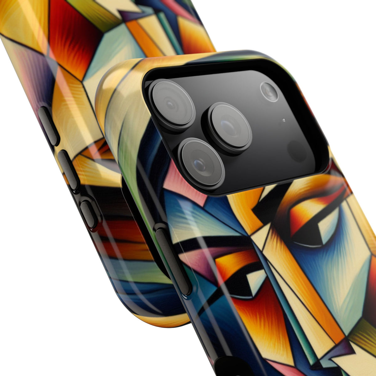 Abstract Cubist Face Phone Case — Impact‑Resistant Artistic iPhone Cover