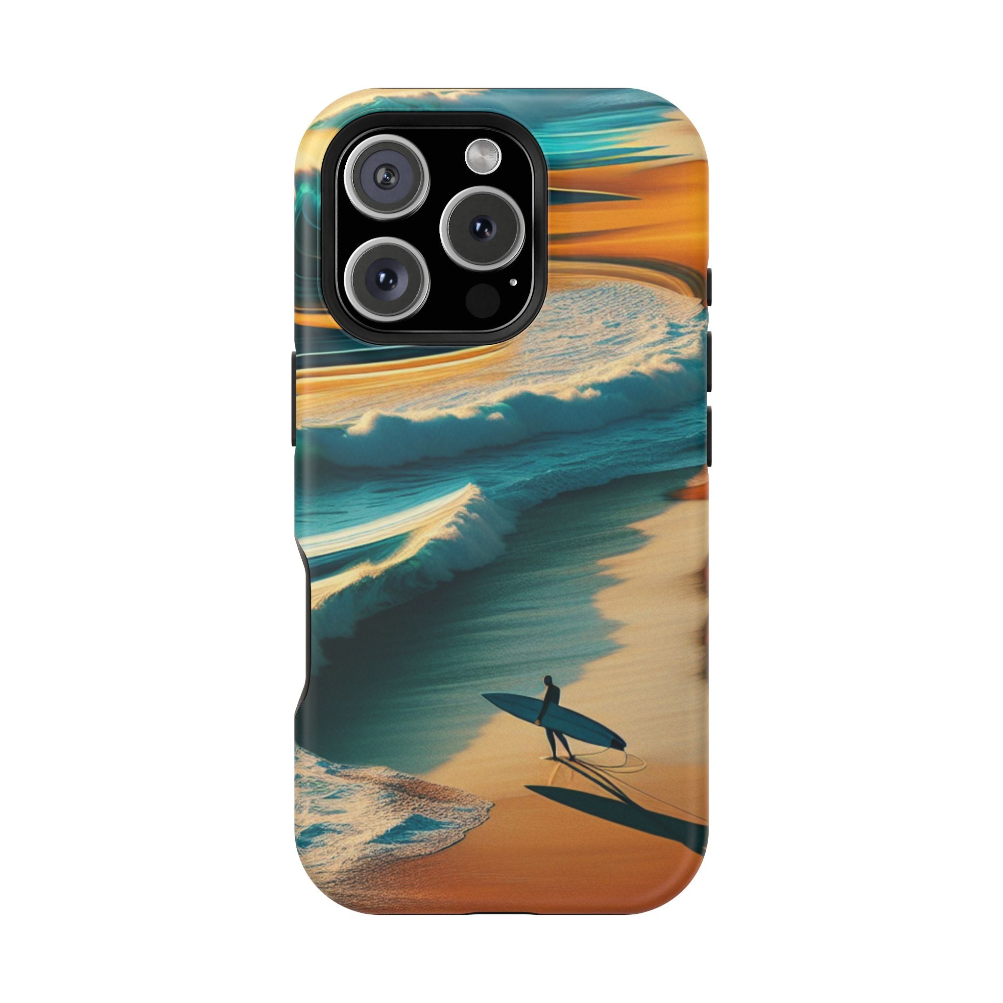 Impact Resistant Phone Case, Surf Wave Beach Lovers, Ocean Waves Design