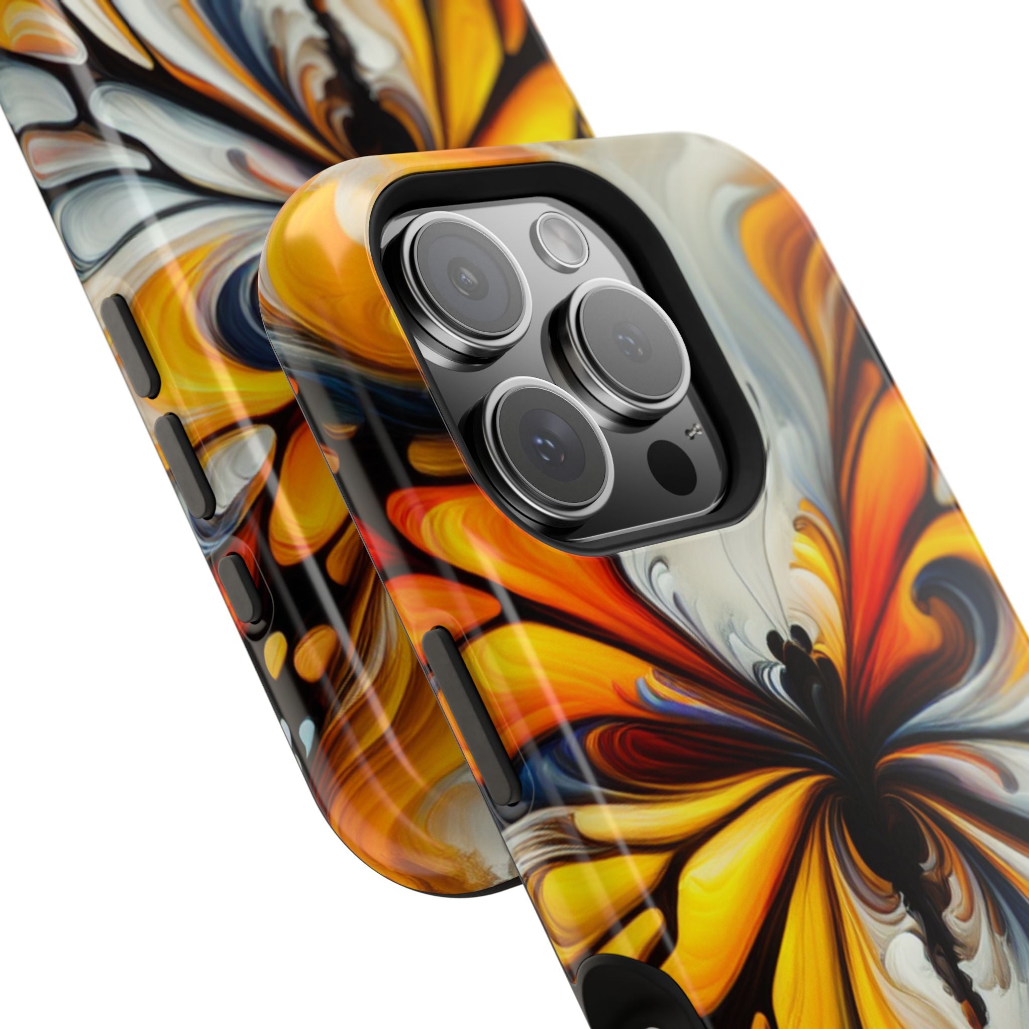 Colorful Butterfly Impact Resistant Phone Case, Artistic, Nature-Inspired Gift
