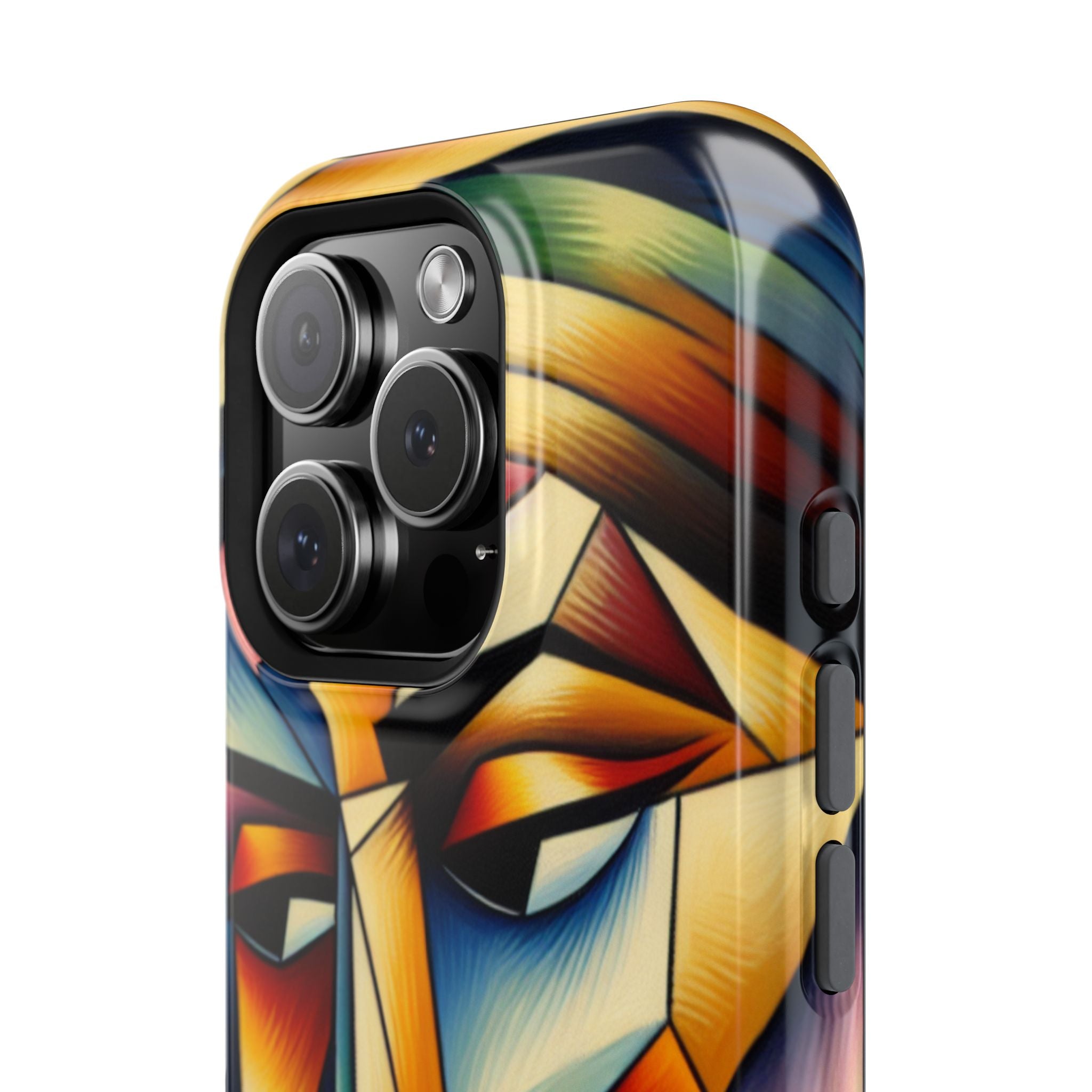 Abstract Cubist Face Phone Case — Impact‑Resistant Artistic iPhone Cover