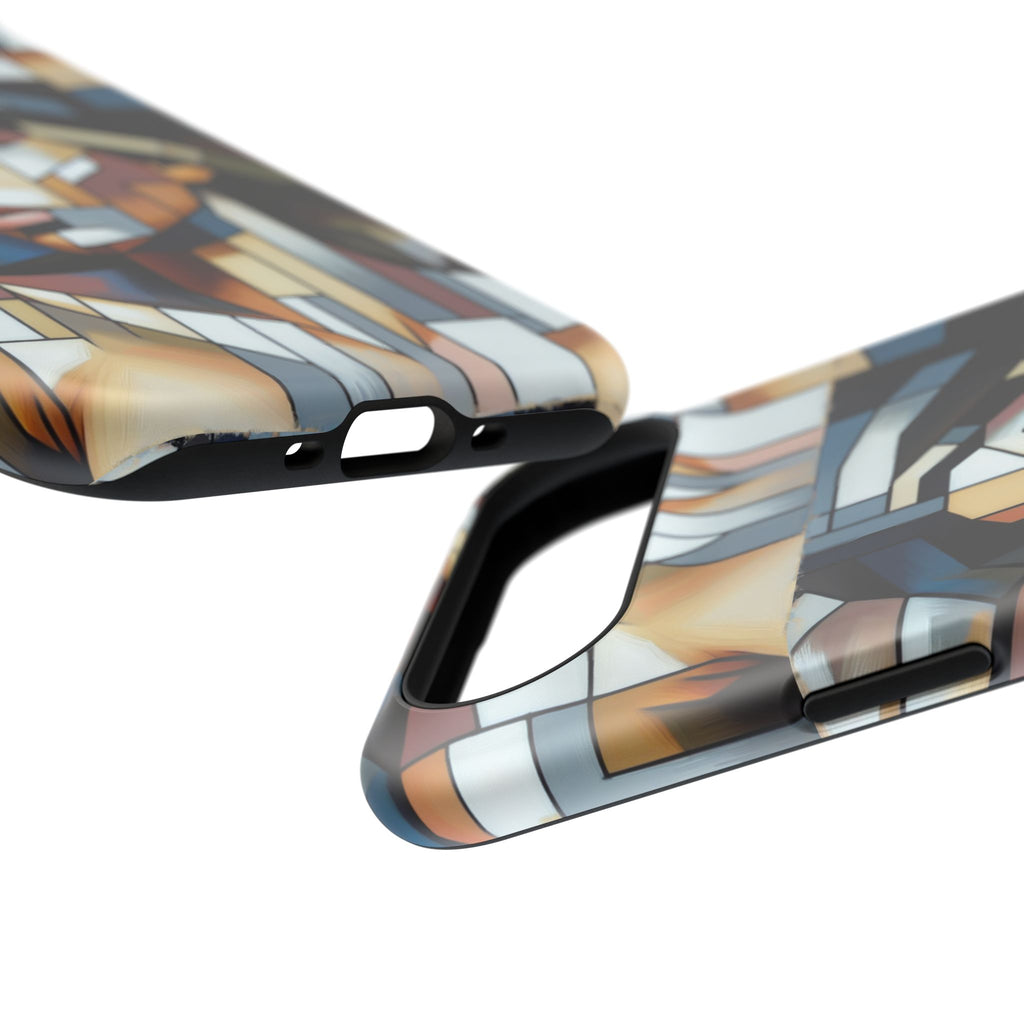 Impact-Resistant Case — Geometric Stained-Glass Woman Phone Cover