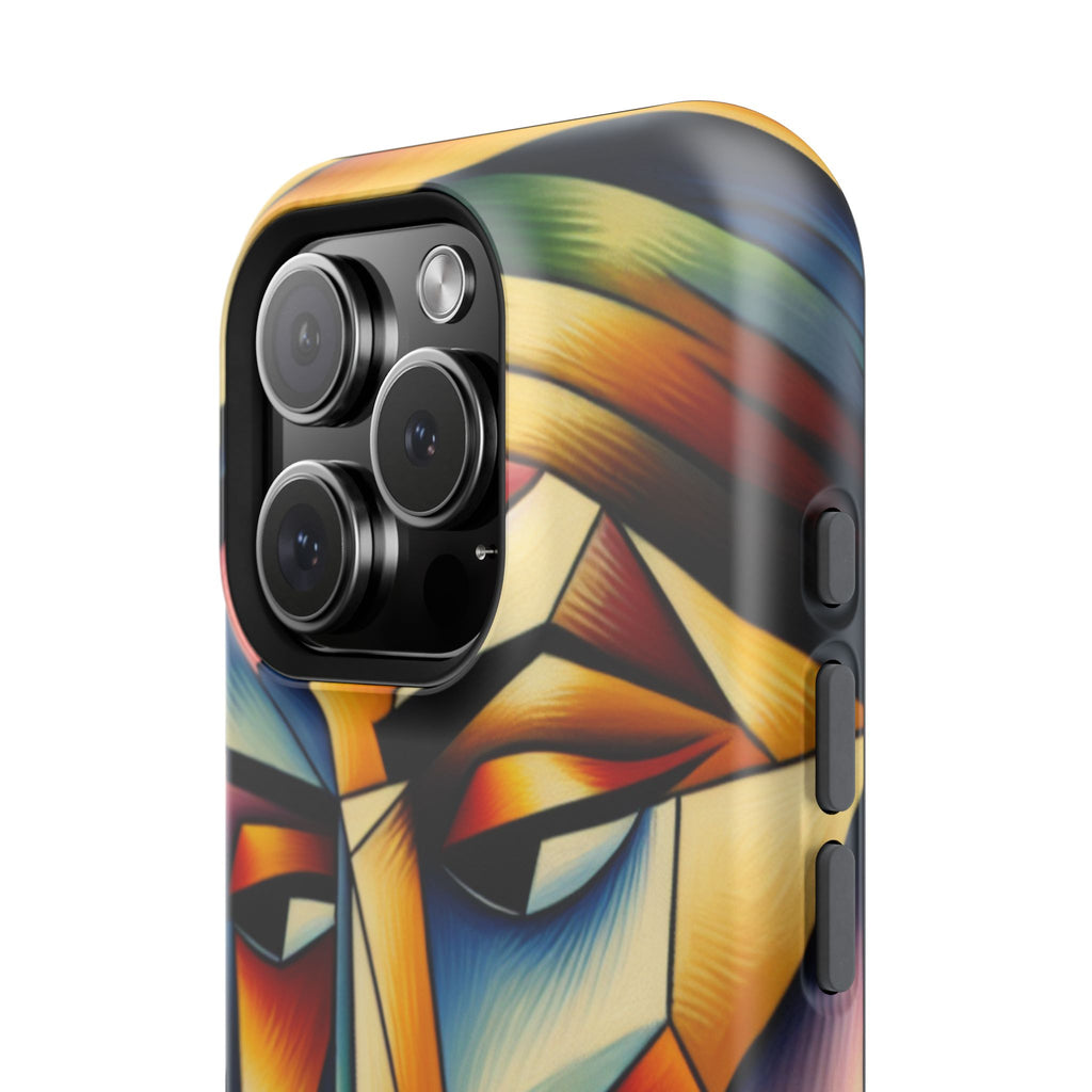 Abstract Cubist Face Phone Case — Impact‑Resistant Artistic iPhone Cover