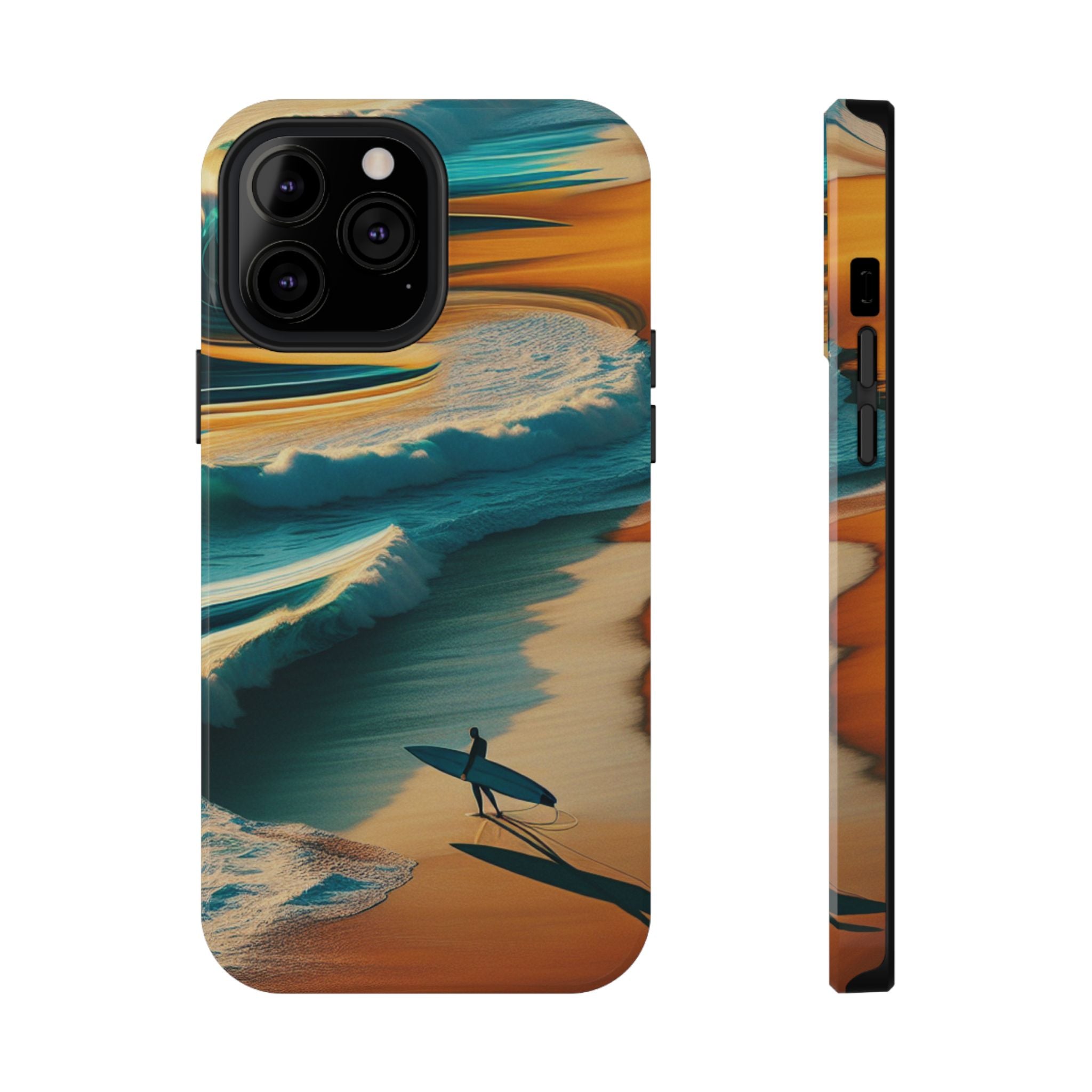 Impact Resistant Phone Case, Surf Wave Beach Lovers, Ocean Waves Design