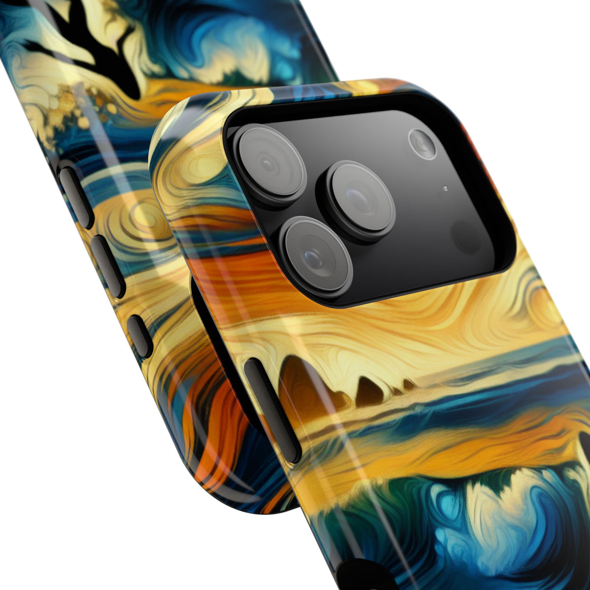 Surfer Sunset Phone Case — Impact‑Resistant Artistic Wave Design
