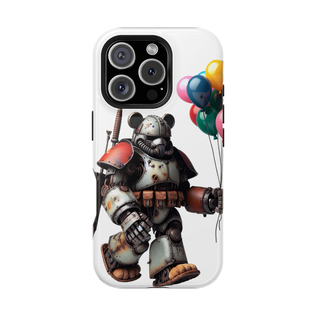 Armored Bear with Balloons Impact-Resistant Galaxy Cute Phone Cases
