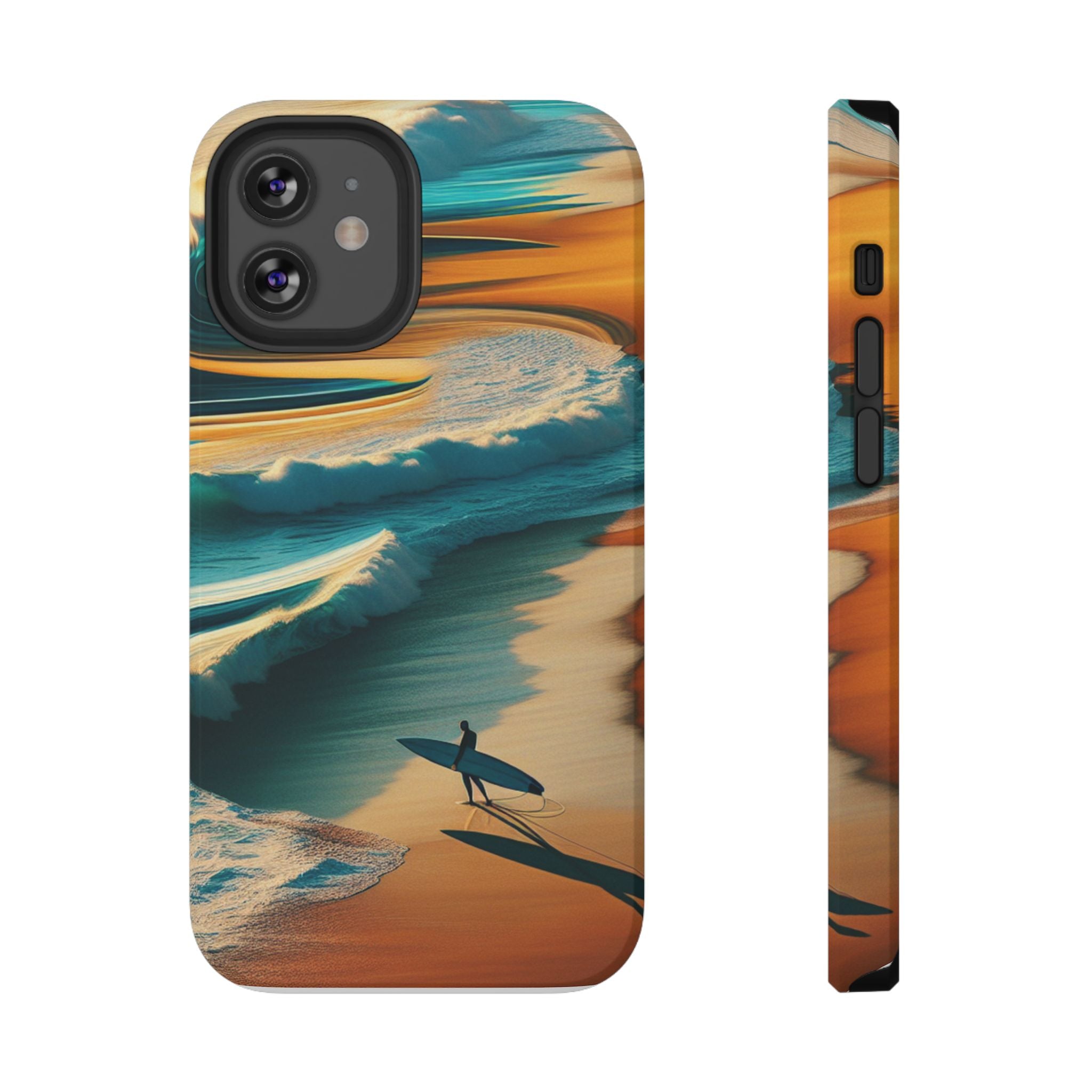 Impact Resistant Phone Case, Surf Wave Beach Lovers, Ocean Waves Design