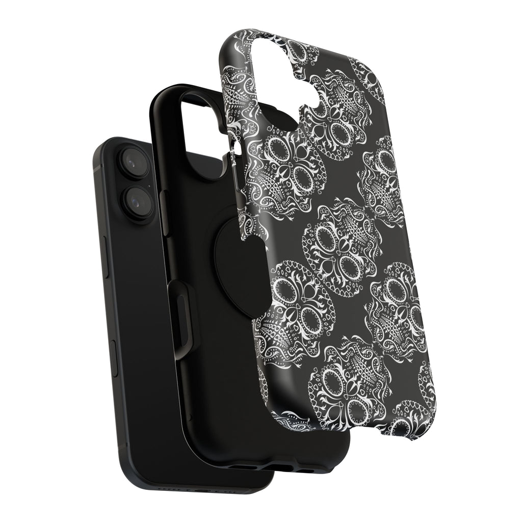 Skull Pattern Black & White Gothic Tough Cases for iPhone