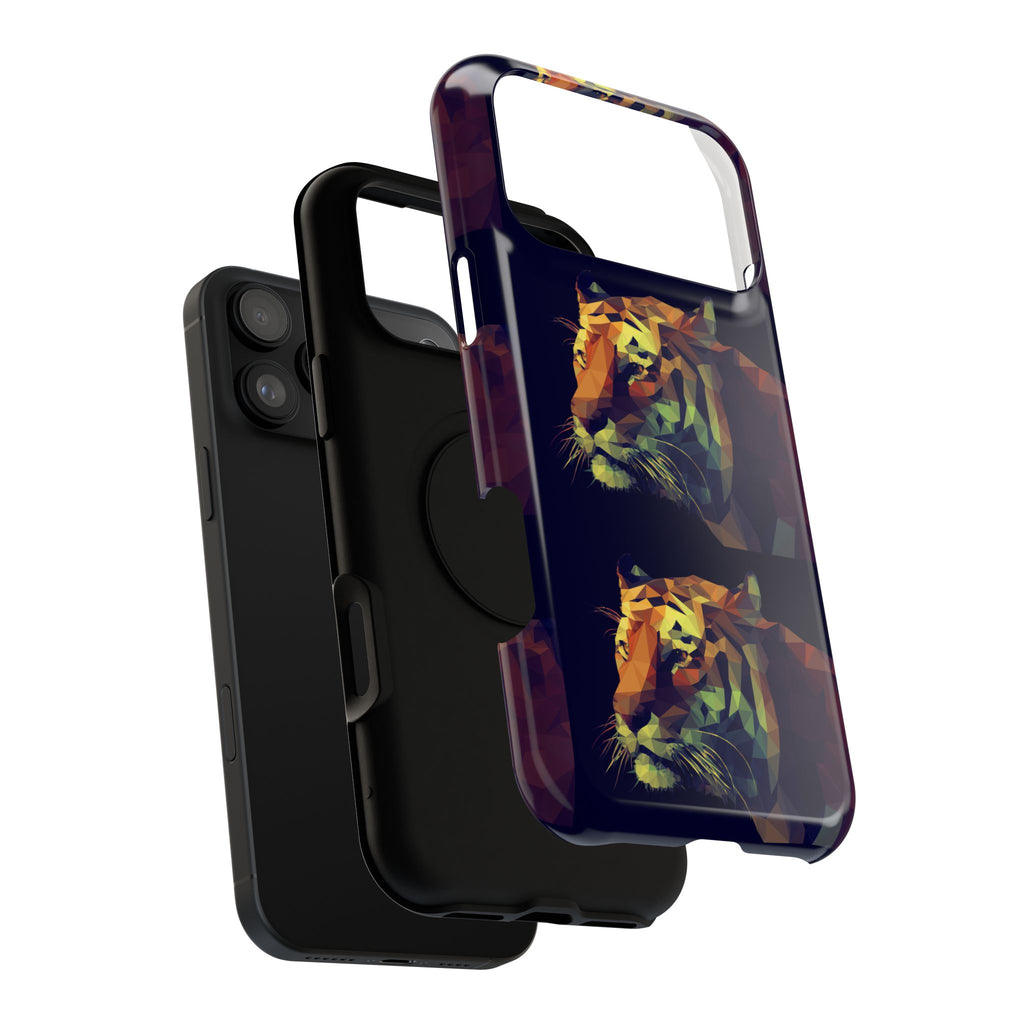 Colorful Tiger Phone Case, Impact-Resistant