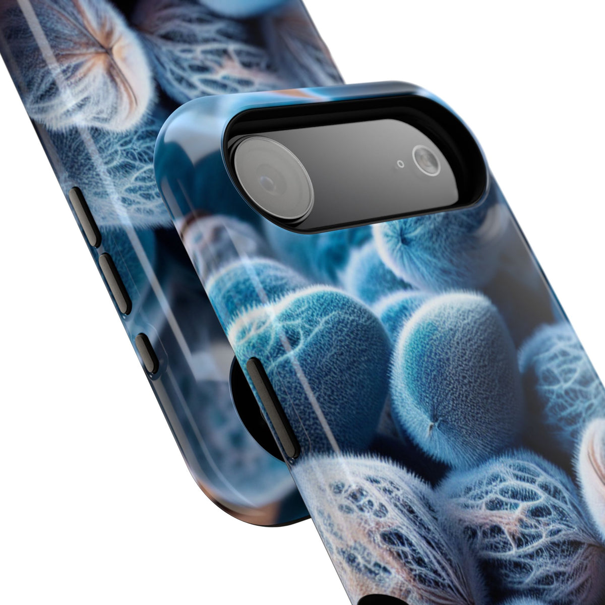 Phone Case — Blue Fuzzy Pods Impact-Resistant Protective Case
