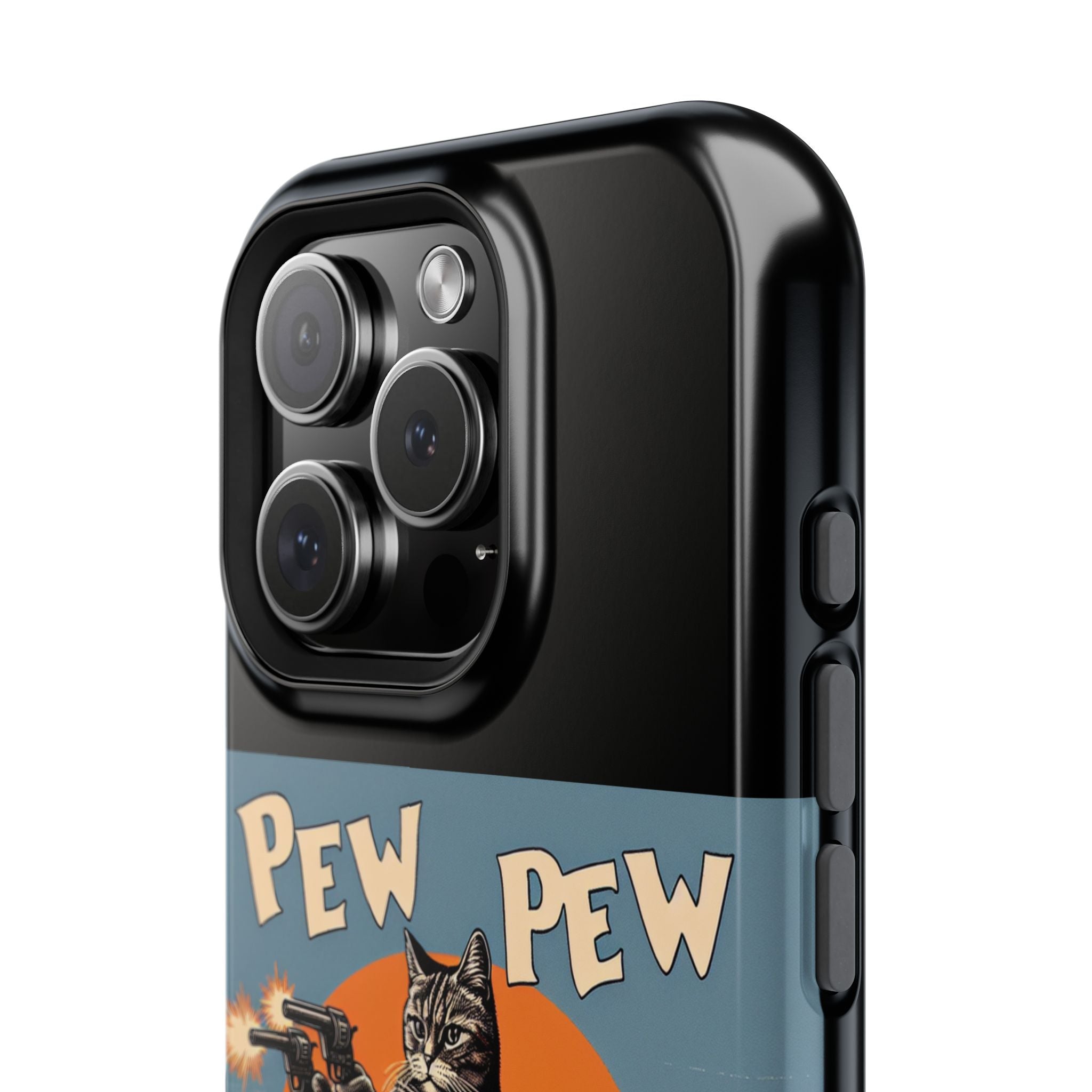 Impact Resistant Phone Tough Case - Pew Pew Kitty Dessert Design