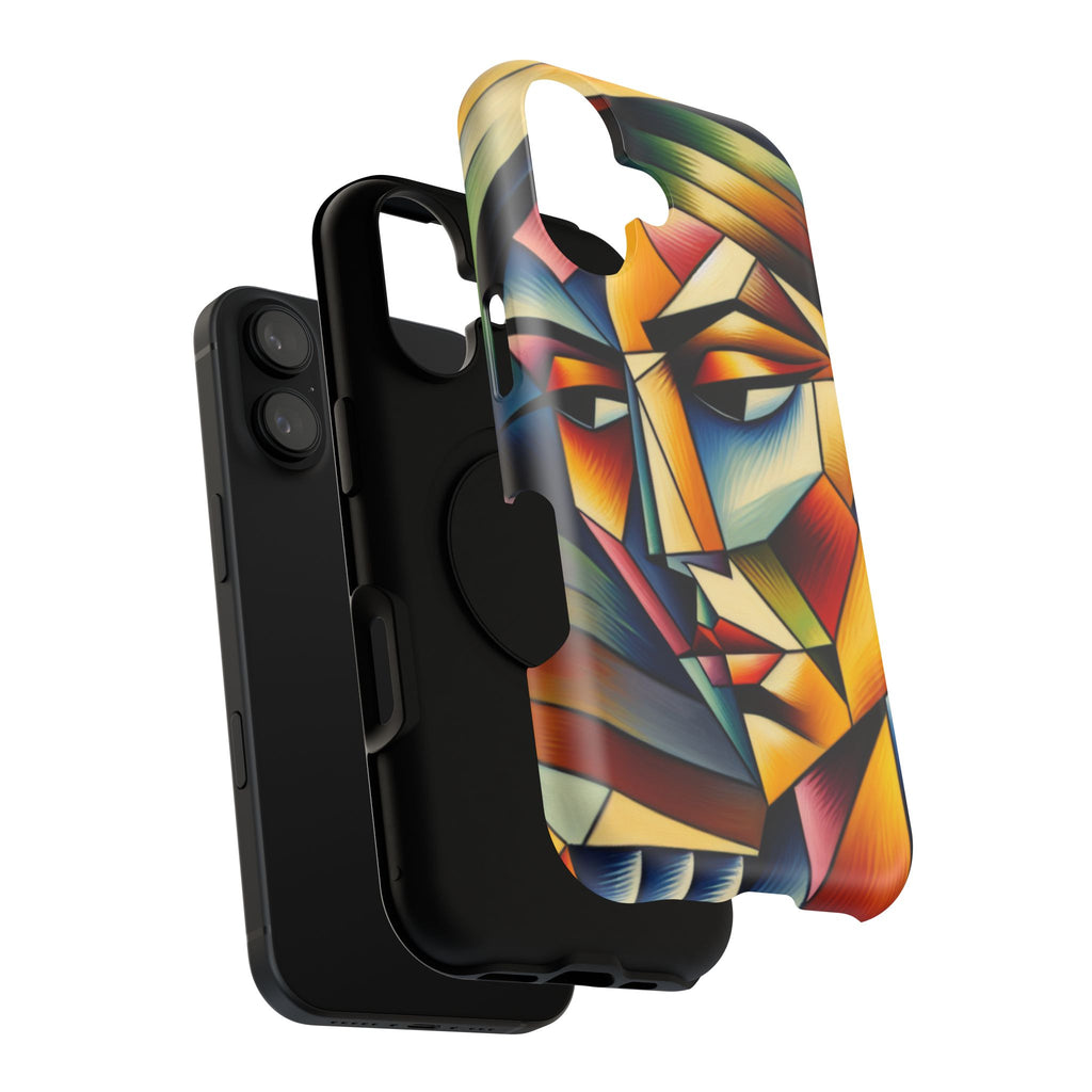 Abstract Cubist Face Phone Case — Impact‑Resistant Artistic iPhone Cover