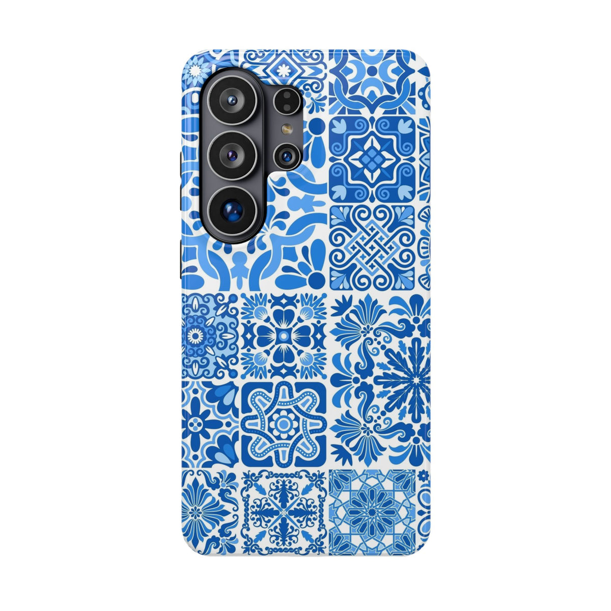 Blue Mediterranean Tile Impact-Resistant Phone Case