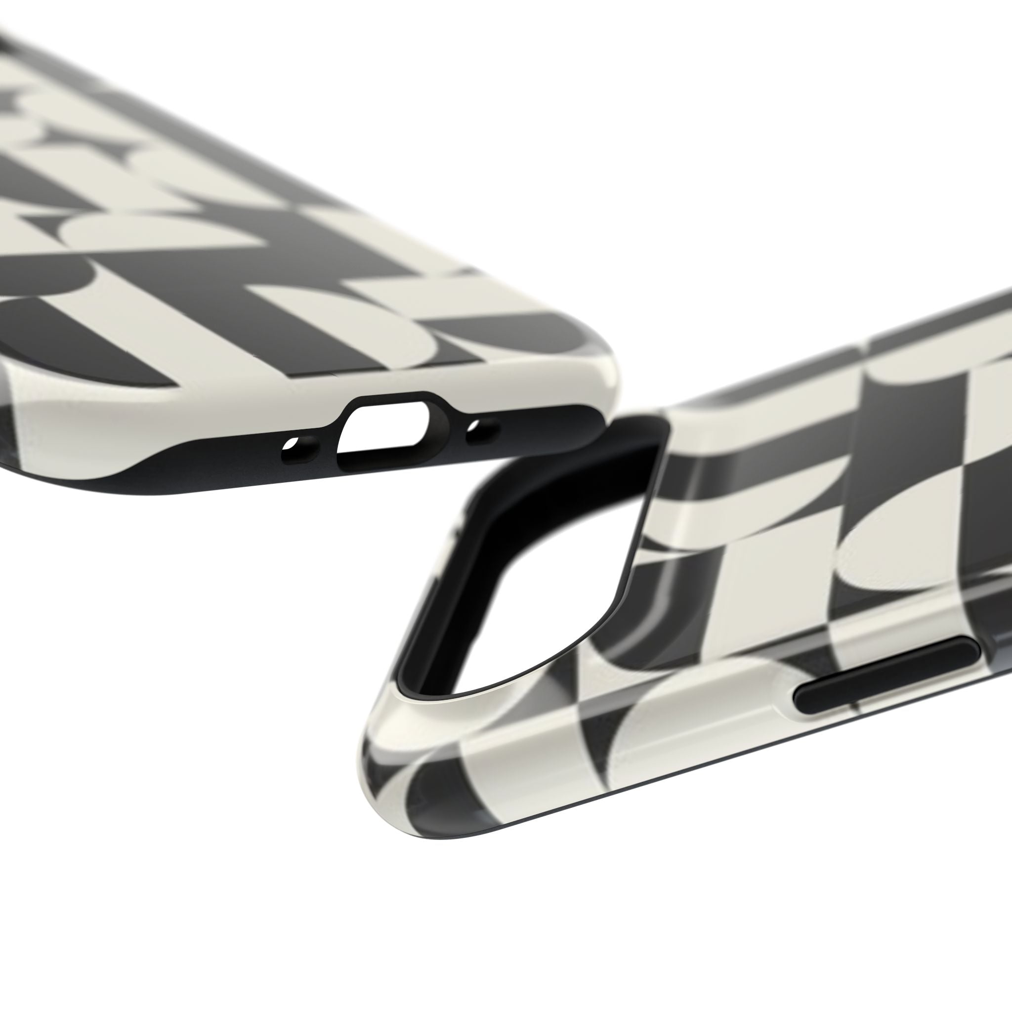 Black and White Design Impact-Resistant Case