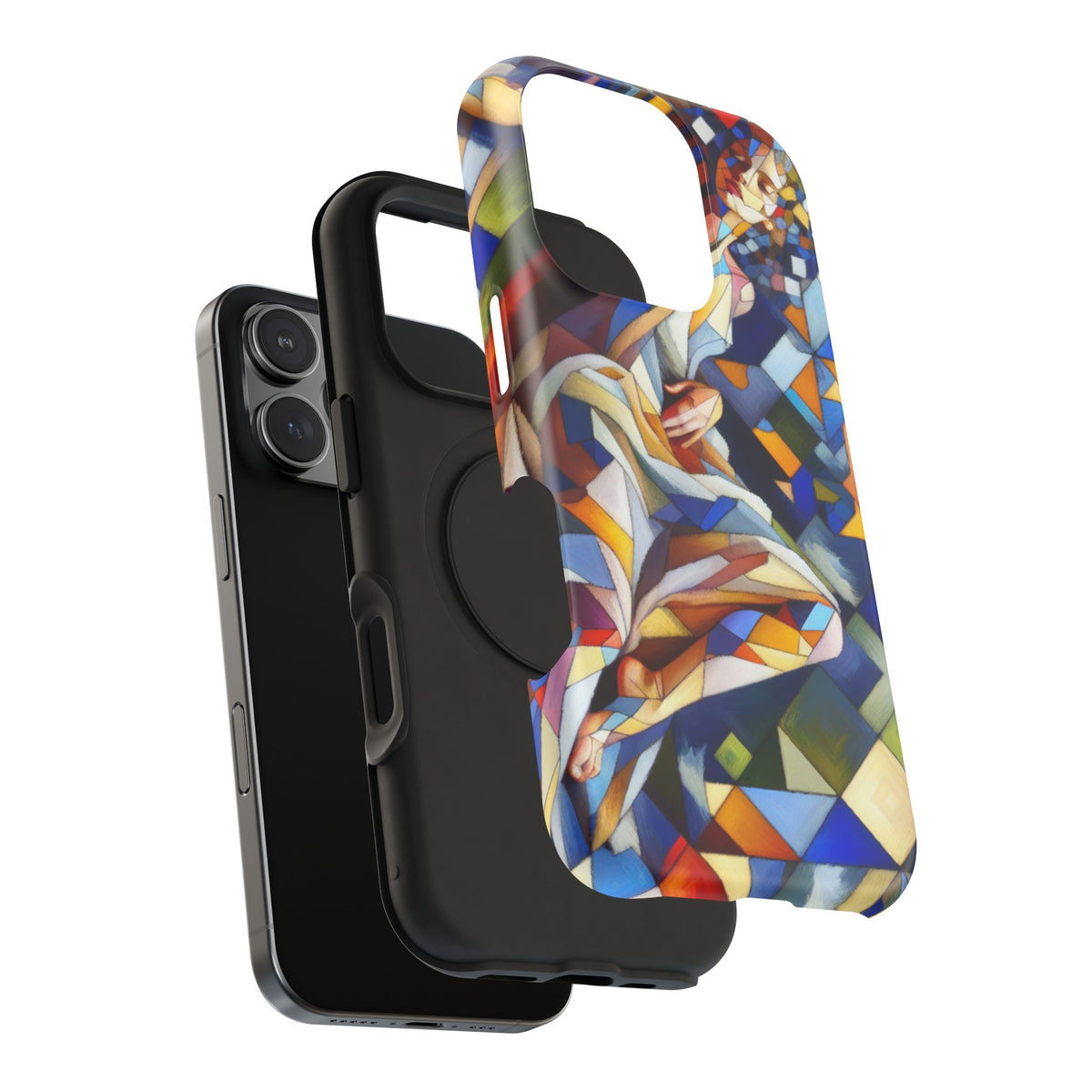 Abstract Stained Glass Dragon Impact Phone Case