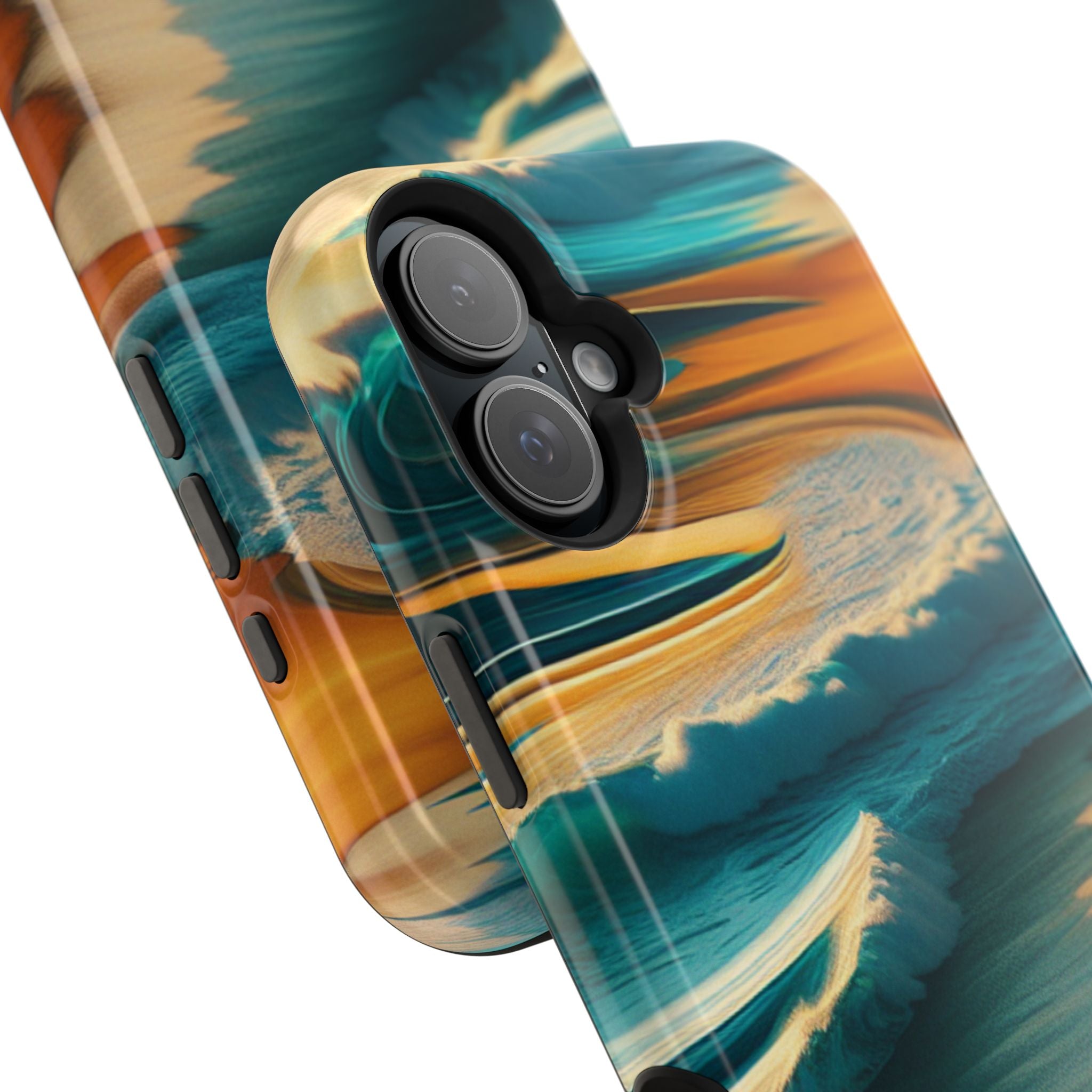Impact Resistant Phone Case, Surf Wave Beach Lovers, Ocean Waves Design