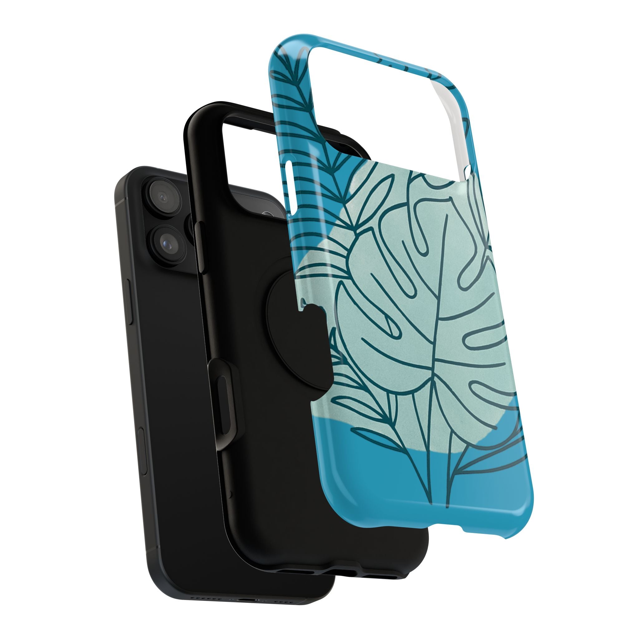 Tropical Floral Phone Case, Impact-Resistant