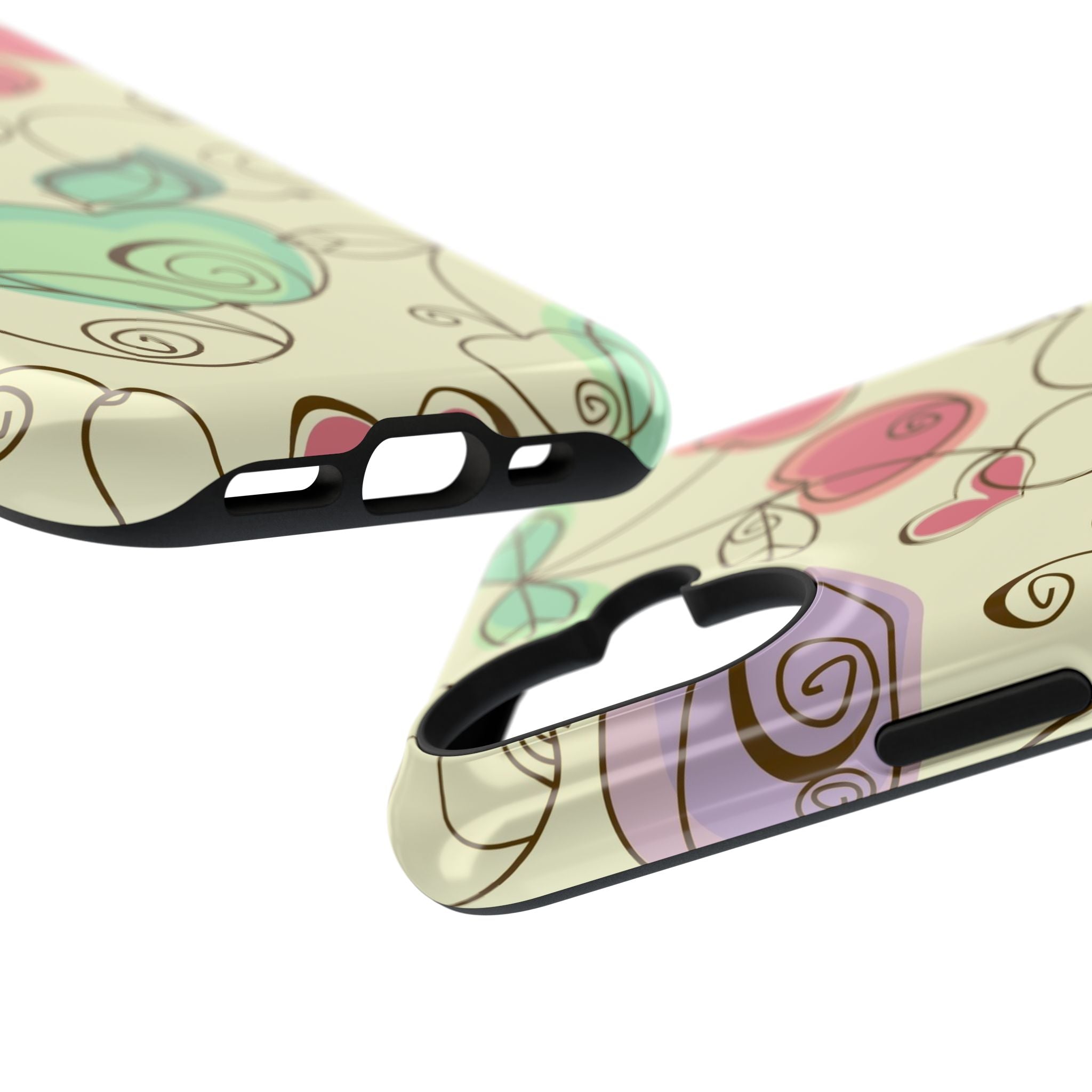 Colorful Floral Phone Case, Impact-Resistant