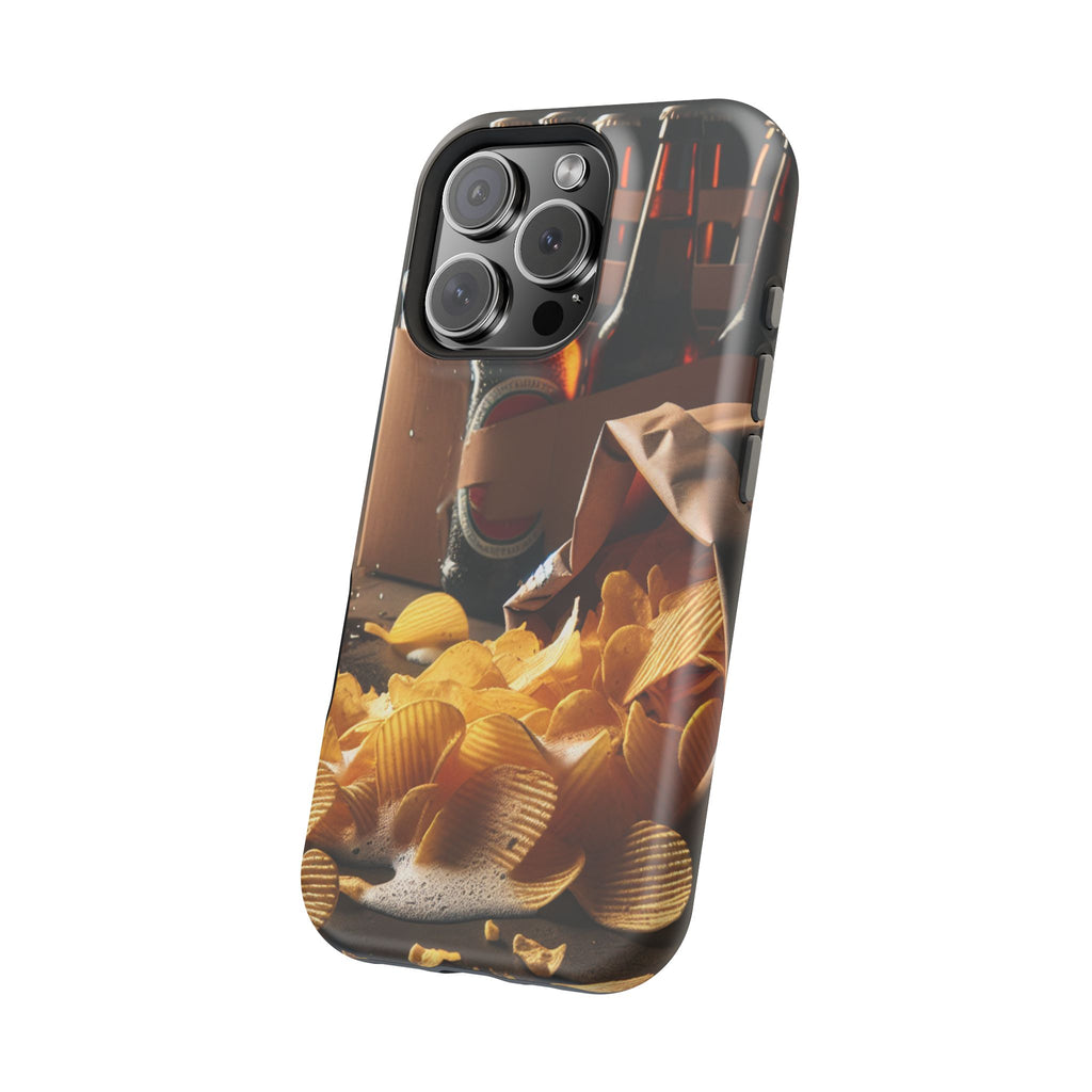 Impact Resistant Phone Case - Beer and Chips Design