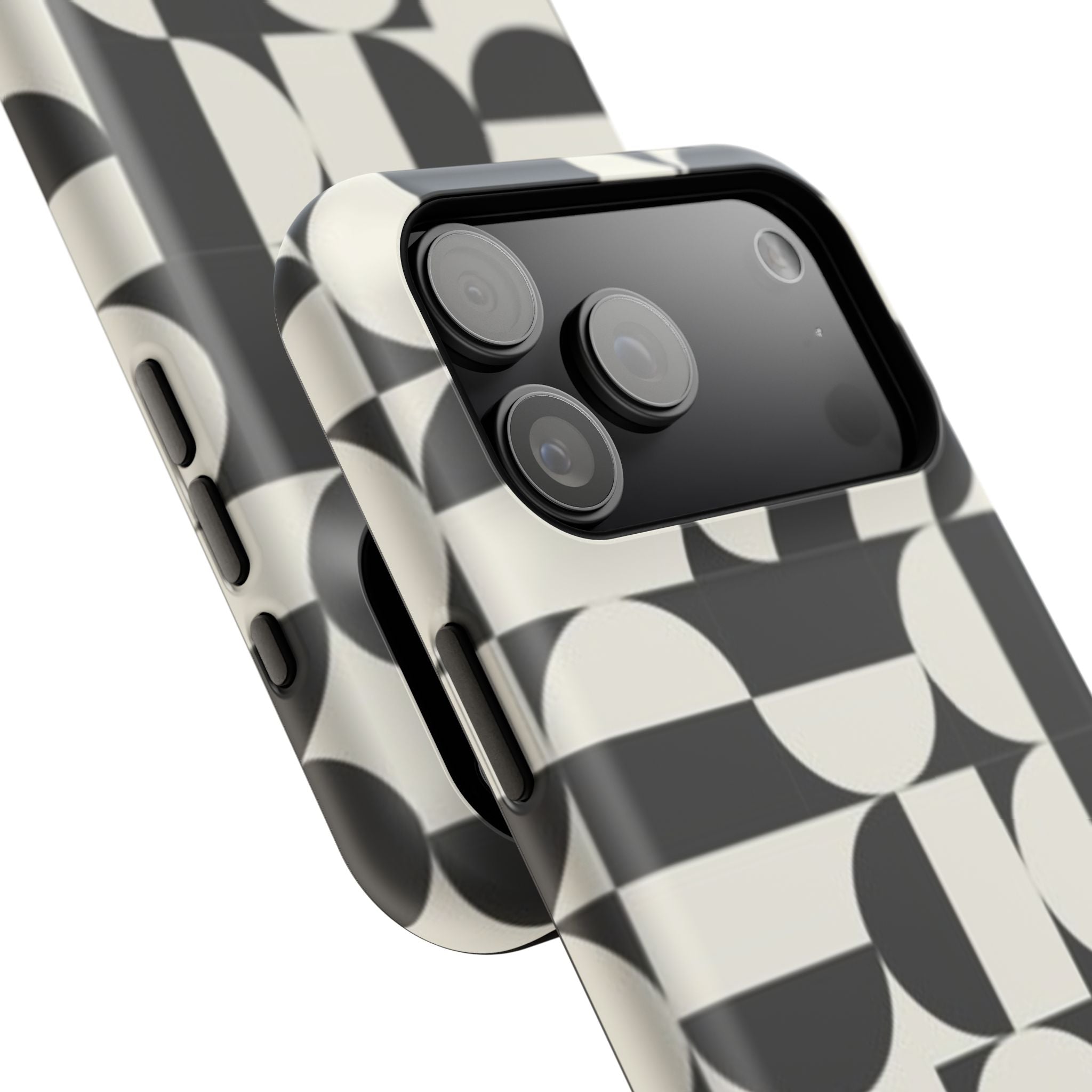 Black and White Design Impact-Resistant Case